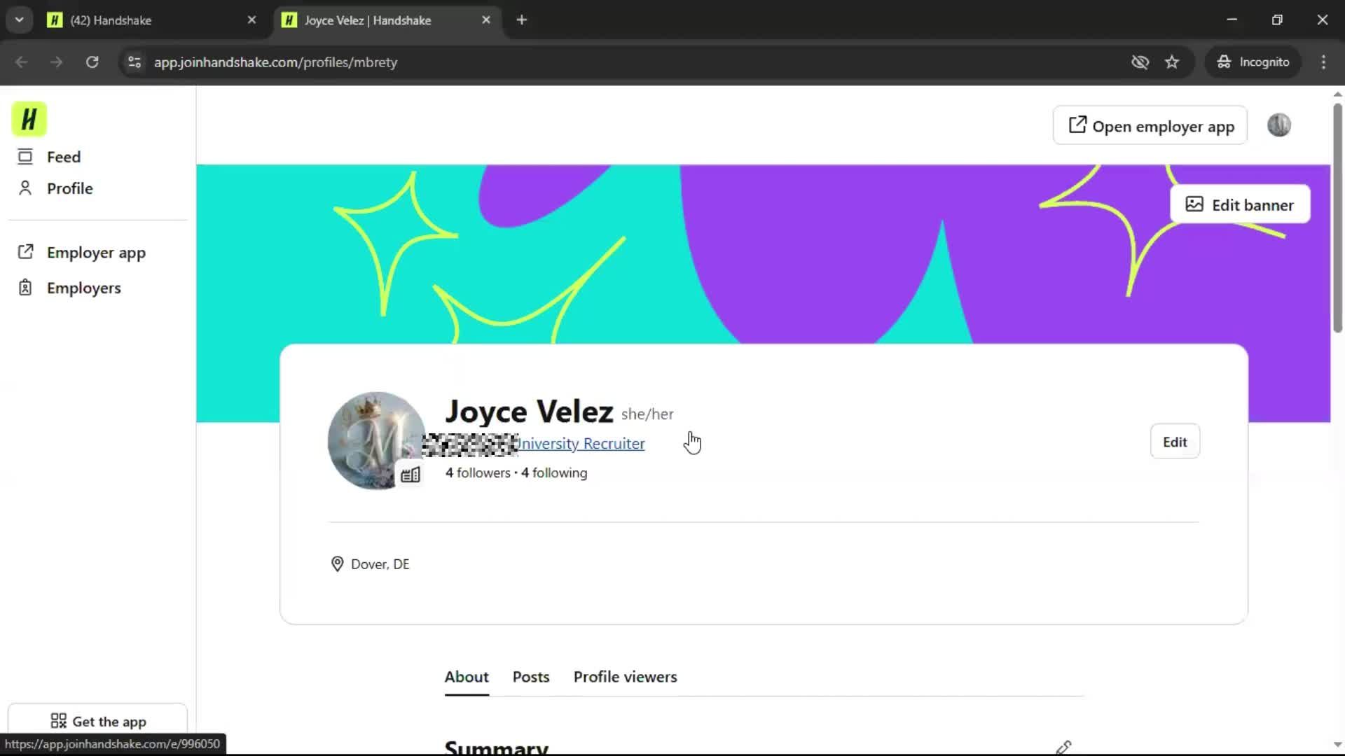 Adding a project on Handshake video thumbnail
