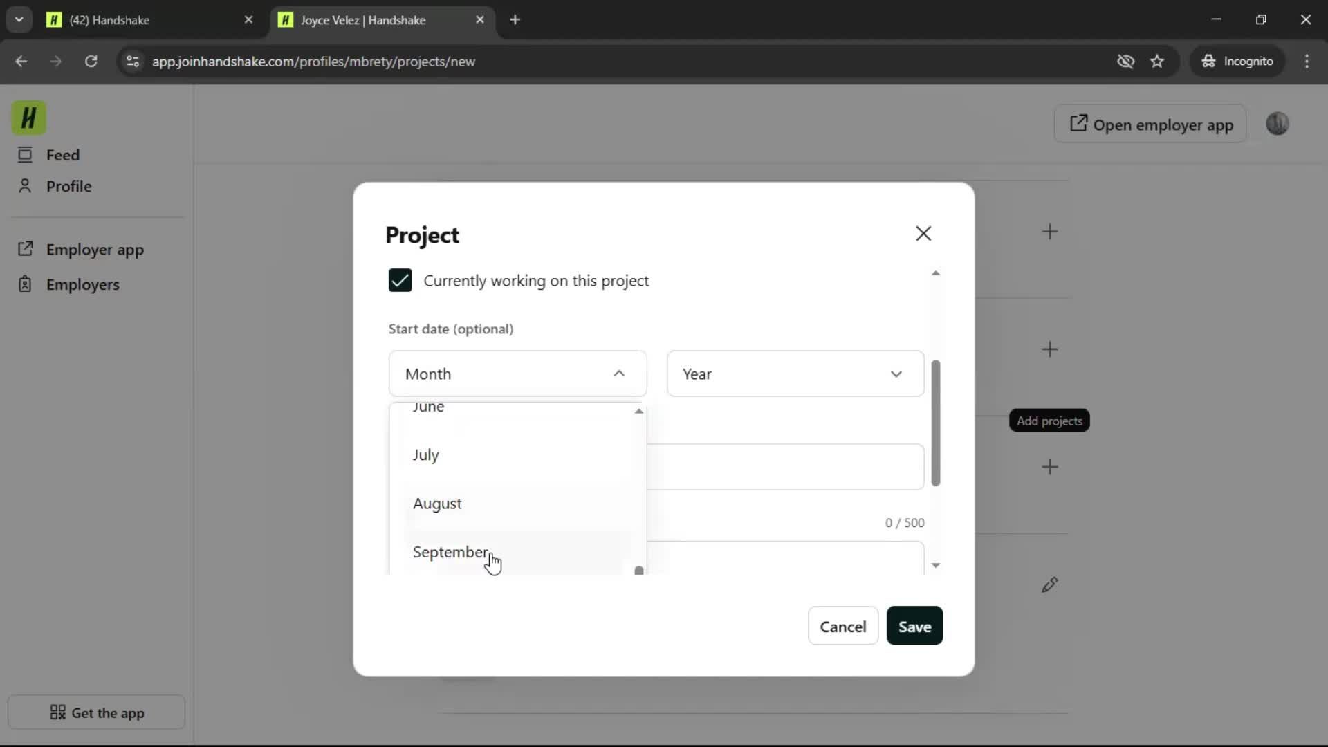 Adding a project screenshot