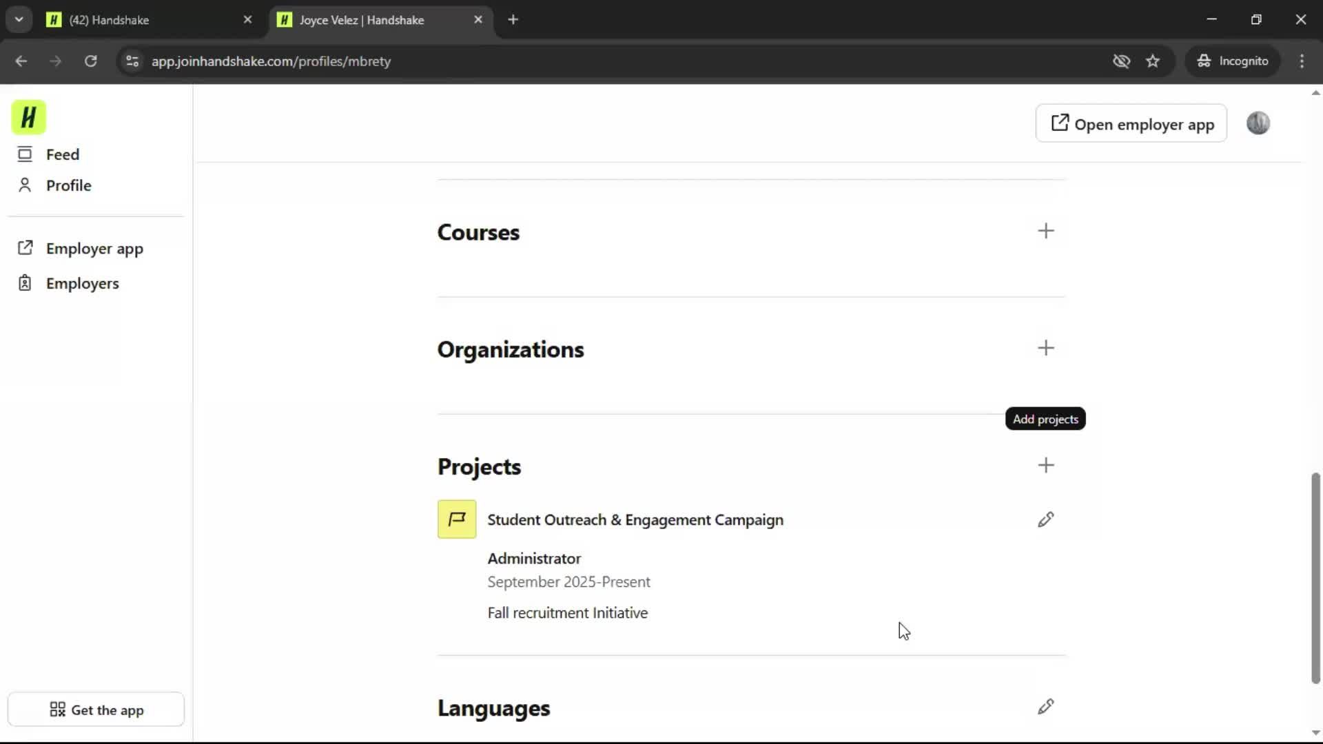 Adding a project screenshot