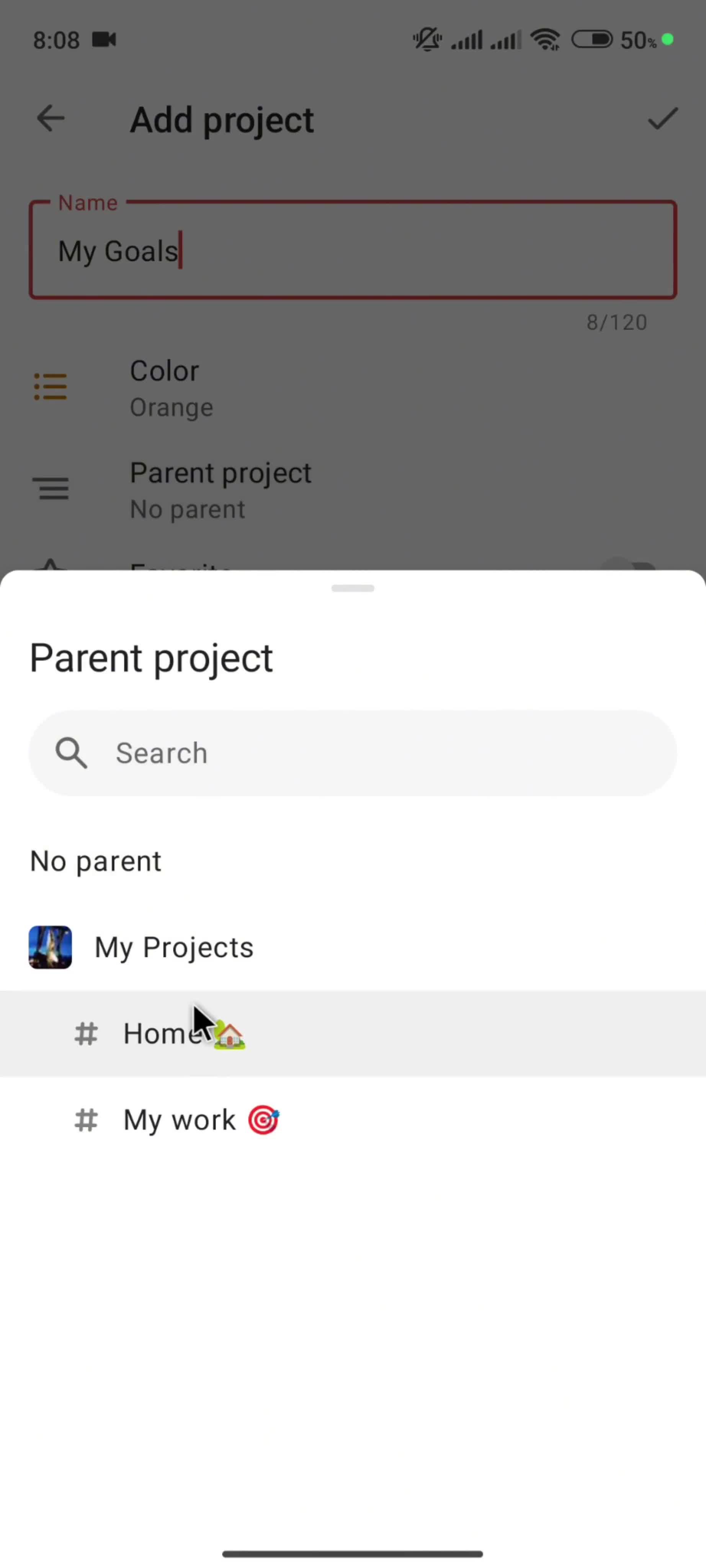 Adding a project screenshot