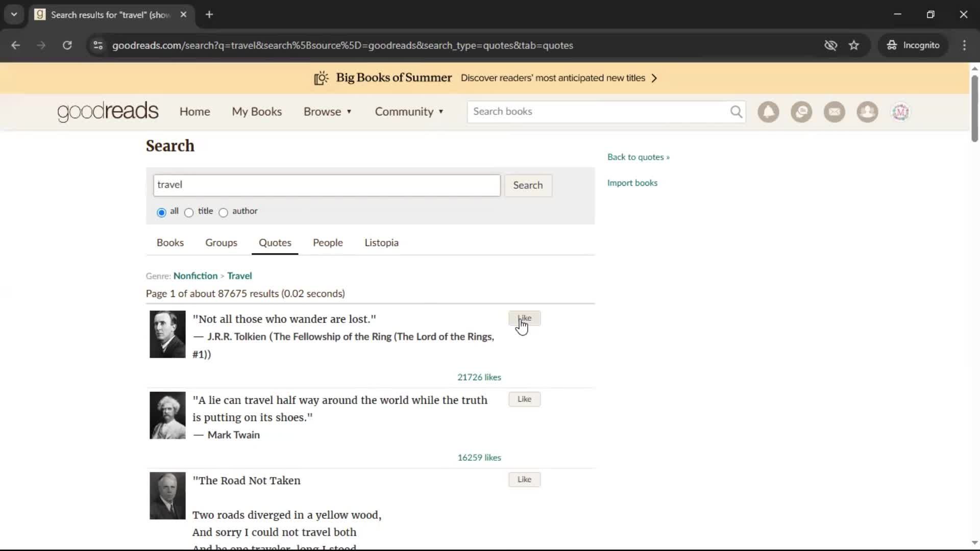 Creating a quote screenshot