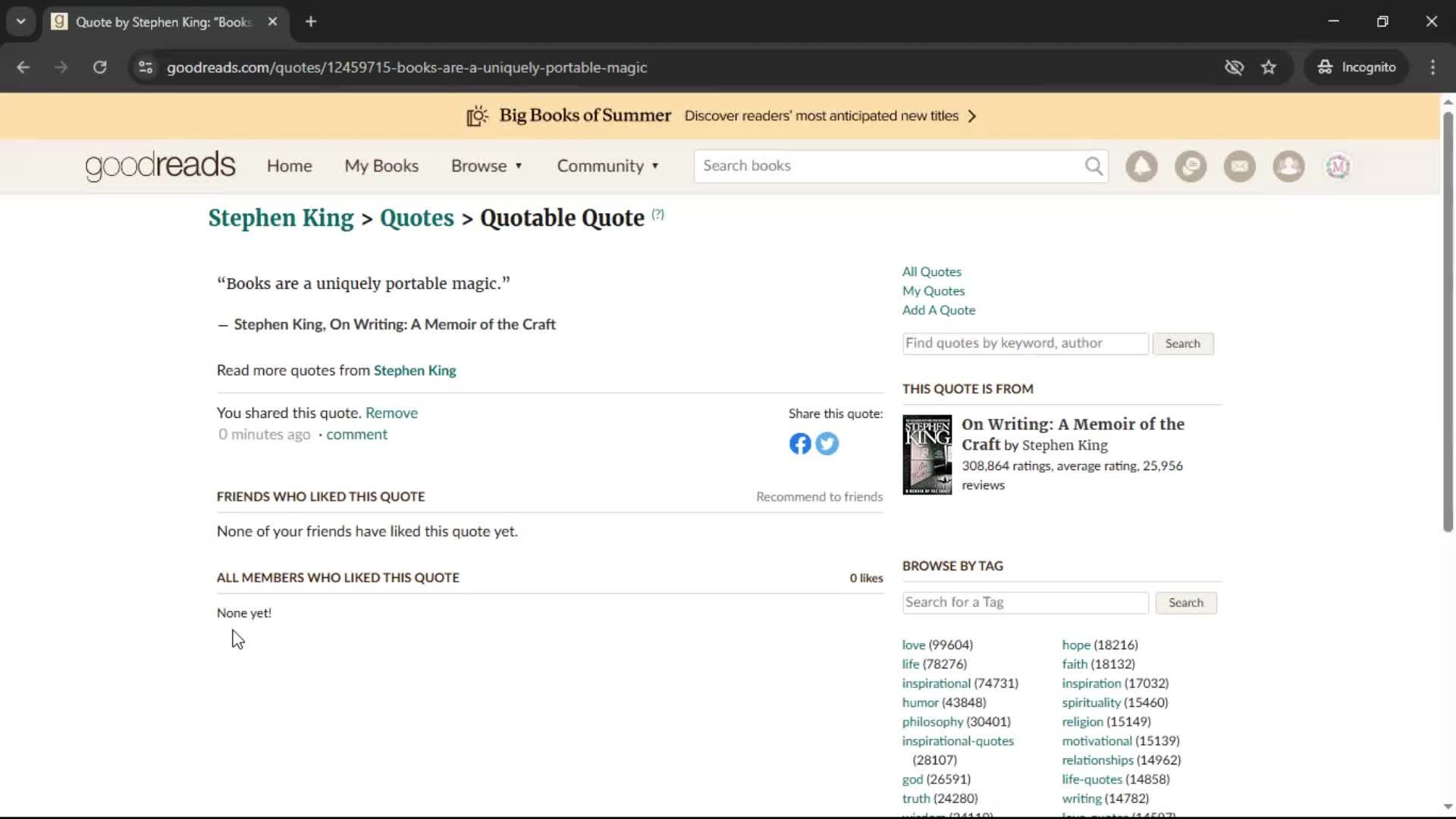 Creating a quote screenshot