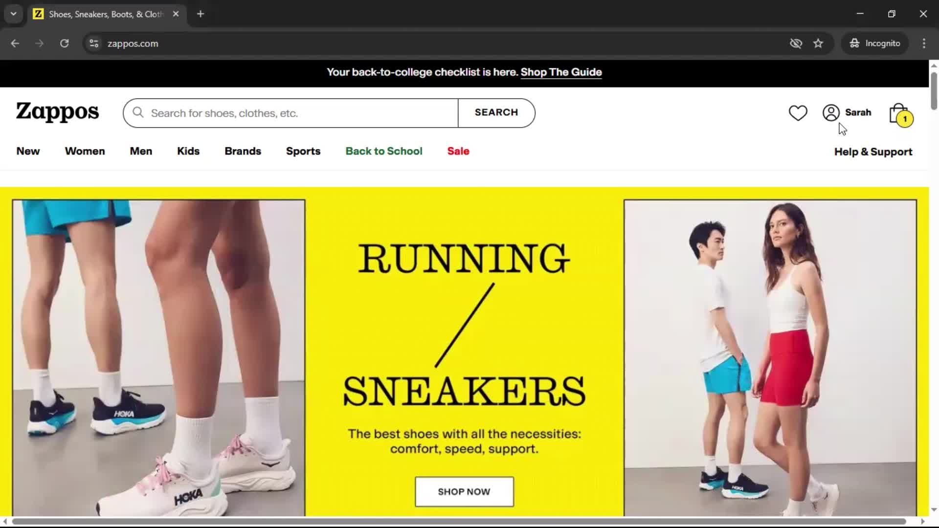 Adding shipping address on Zappos video thumbnail