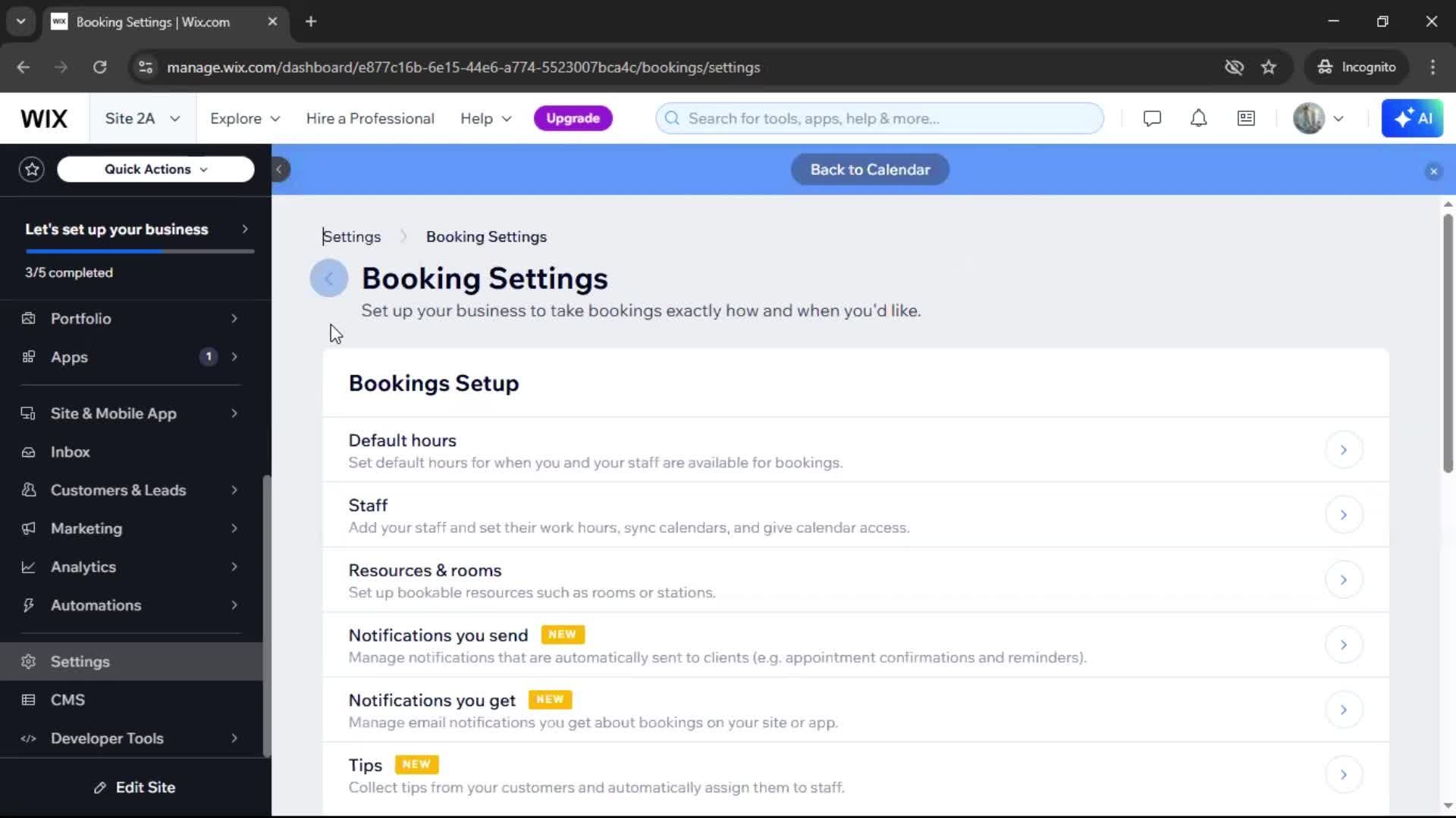 Adding staff screenshot