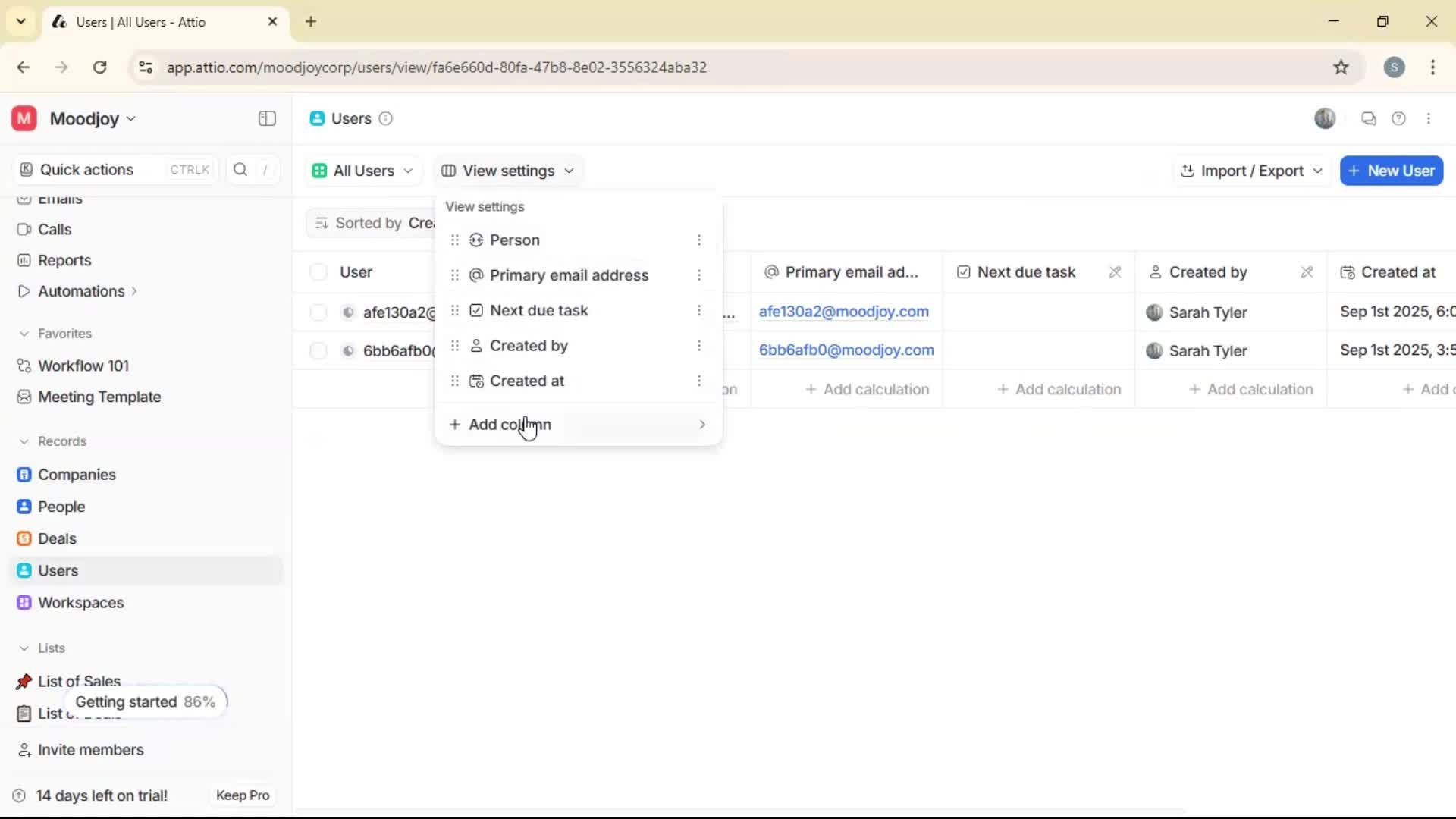 Adding a user screenshot