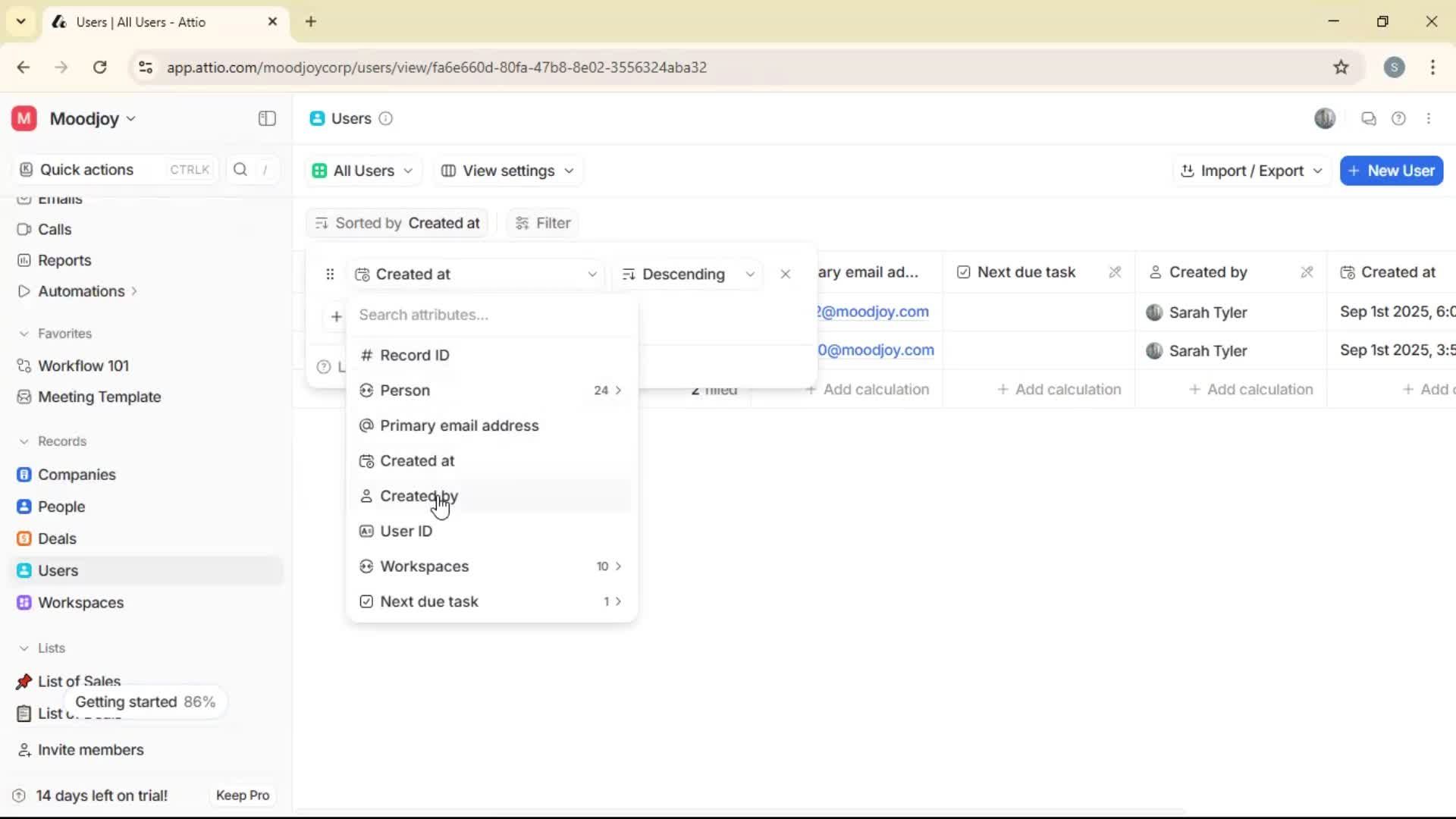 Adding a user screenshot