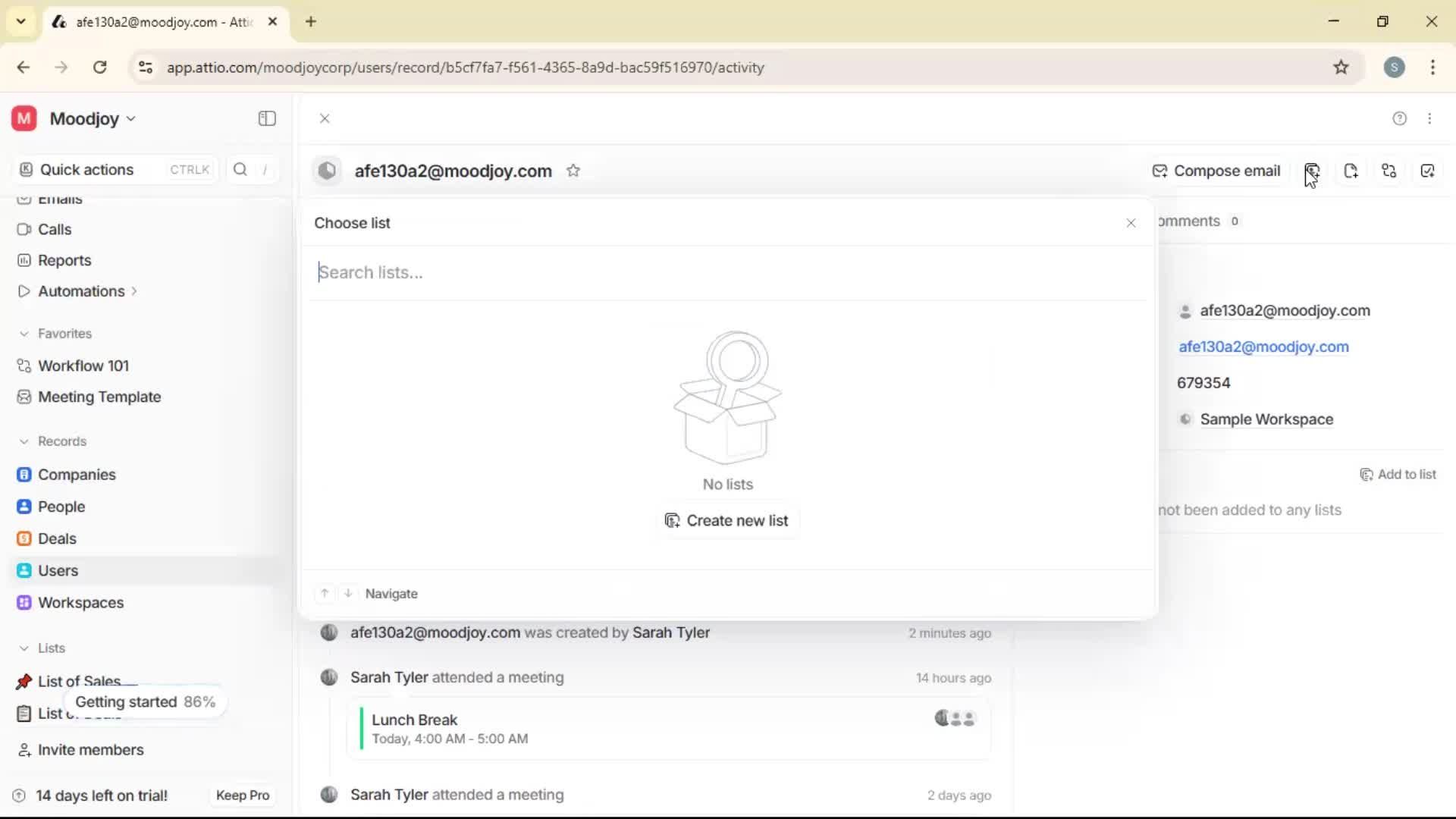 Adding a user screenshot