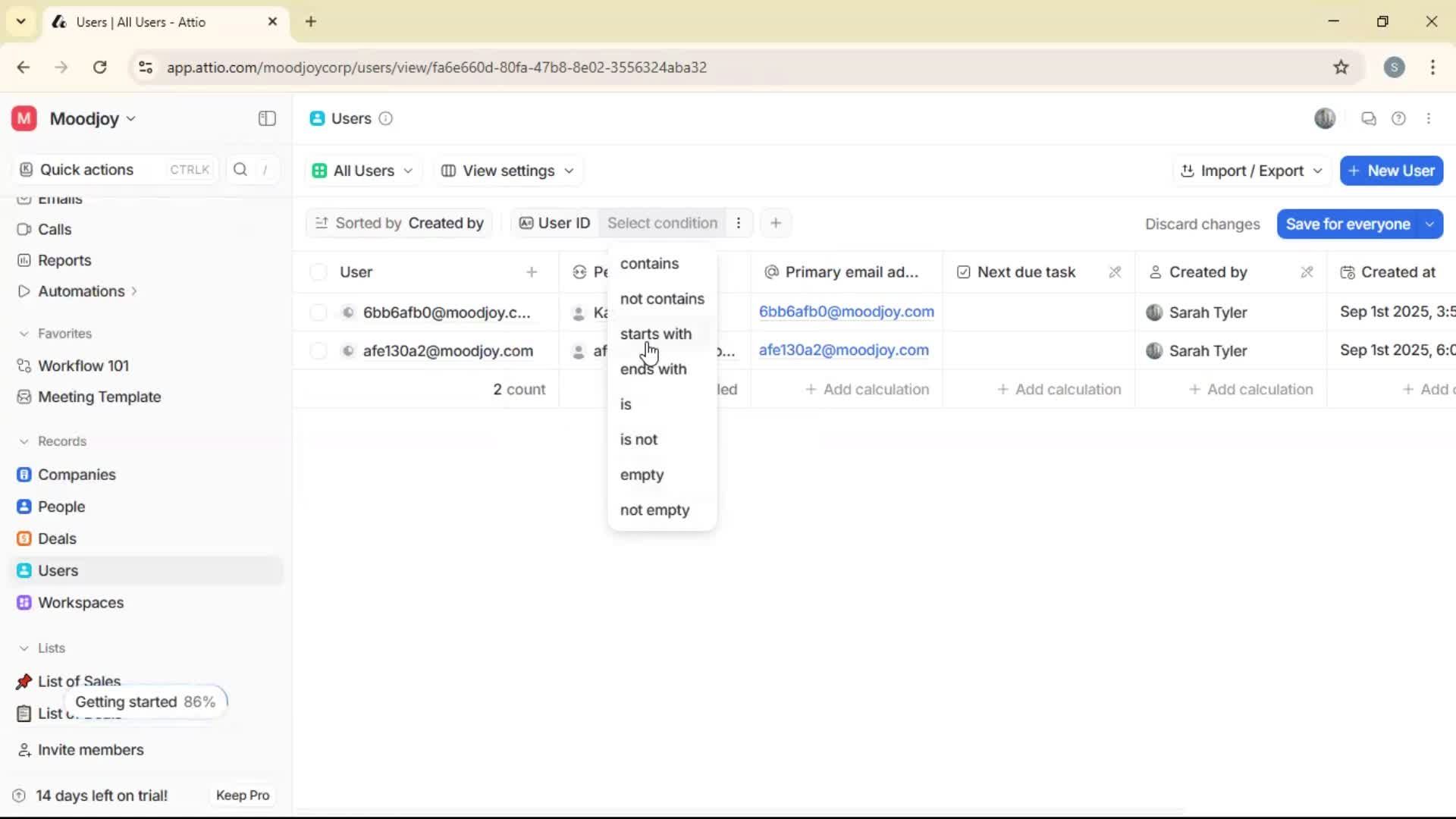 Adding a user screenshot
