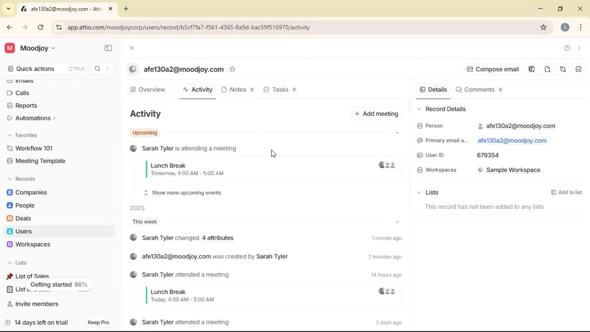 Adding a user screenshot