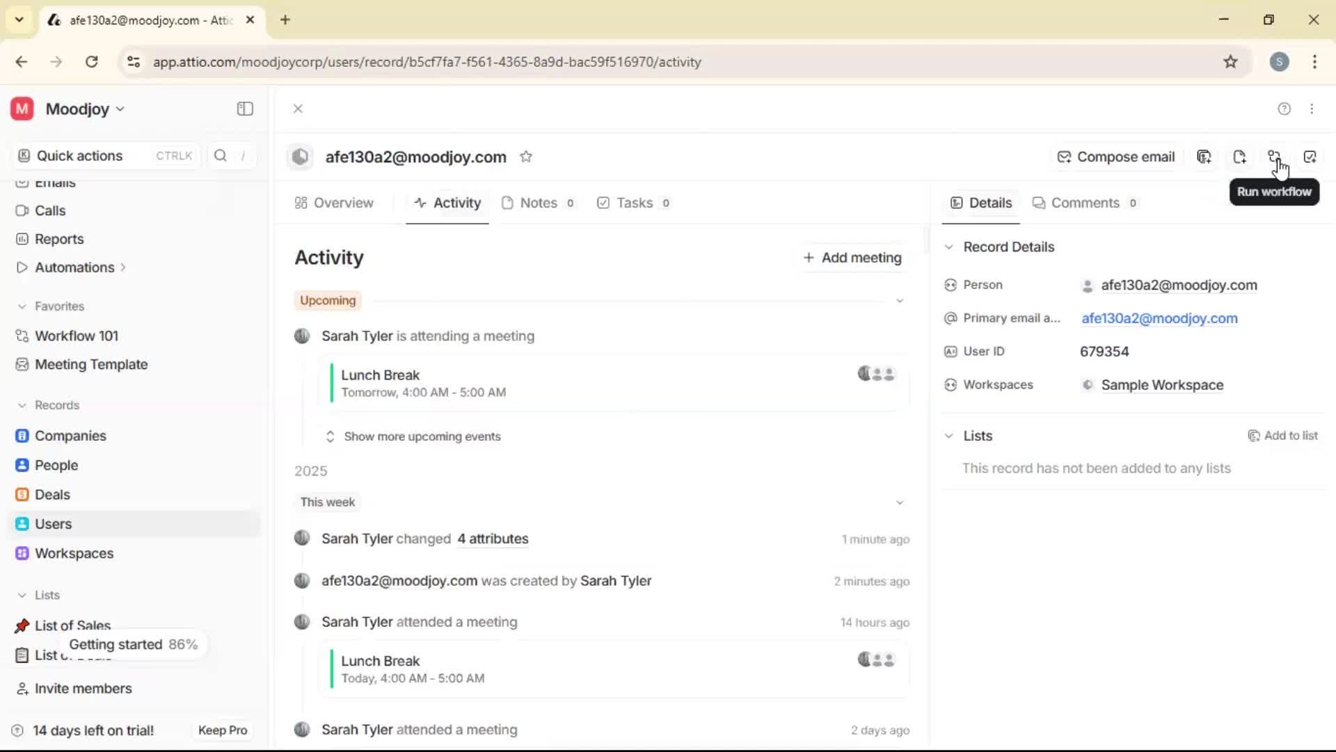 Adding a user screenshot