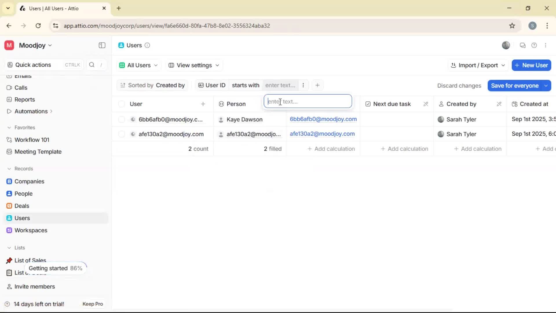 Adding a user screenshot