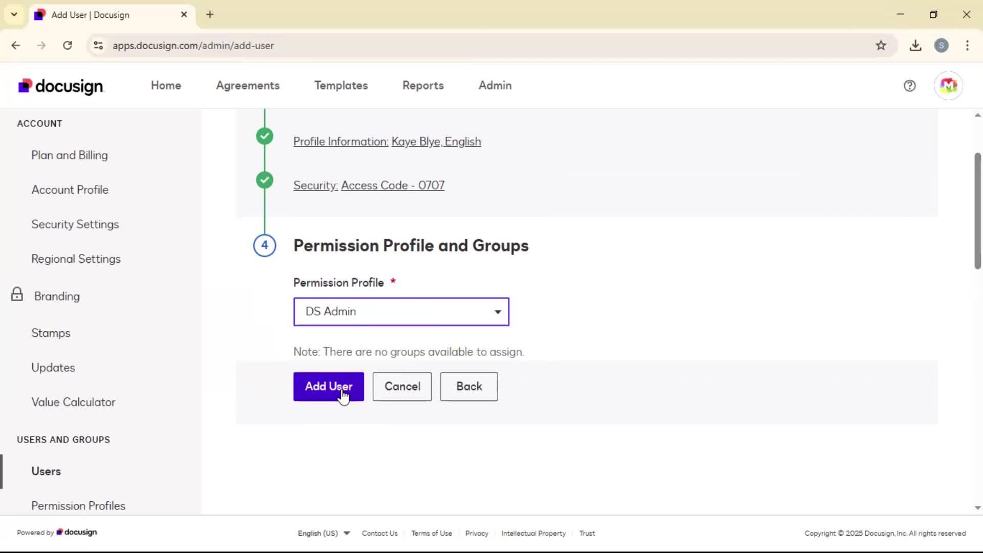 Adding a user screenshot