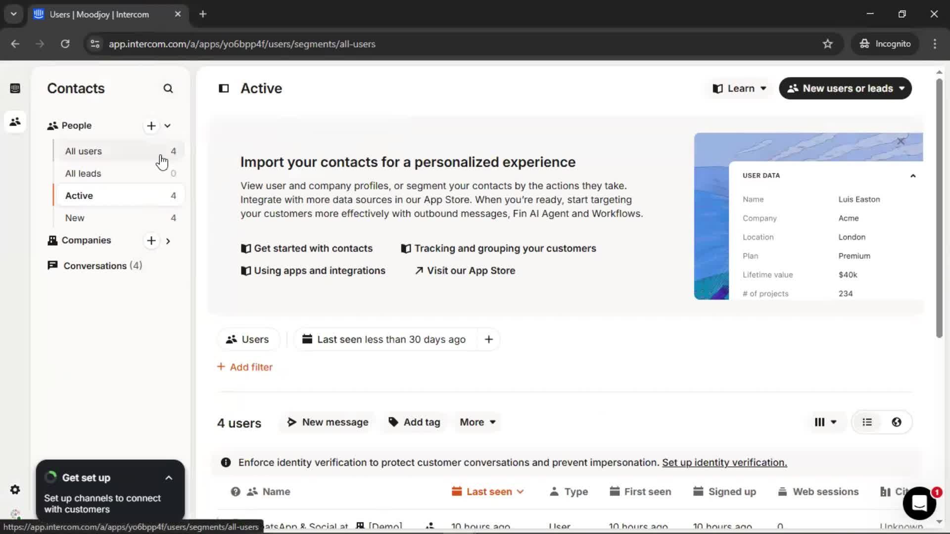 Adding a user screenshot