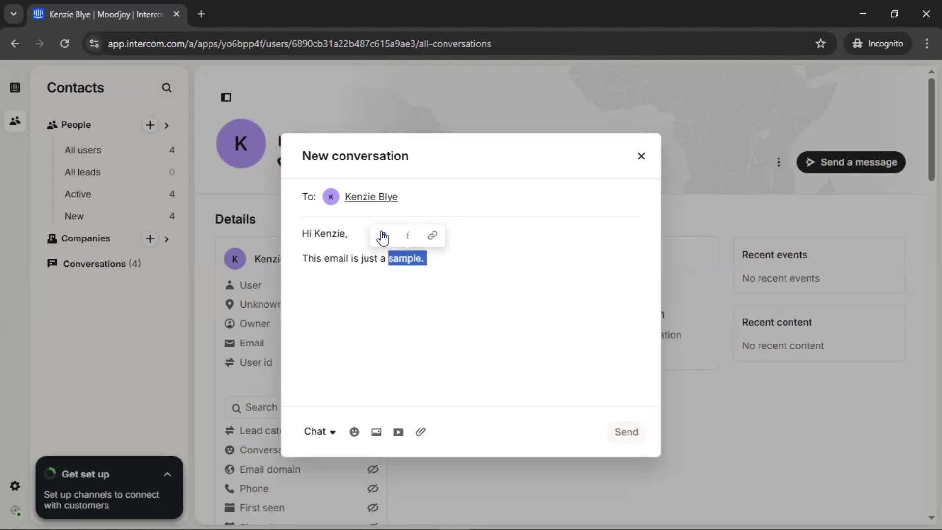 Adding a user screenshot