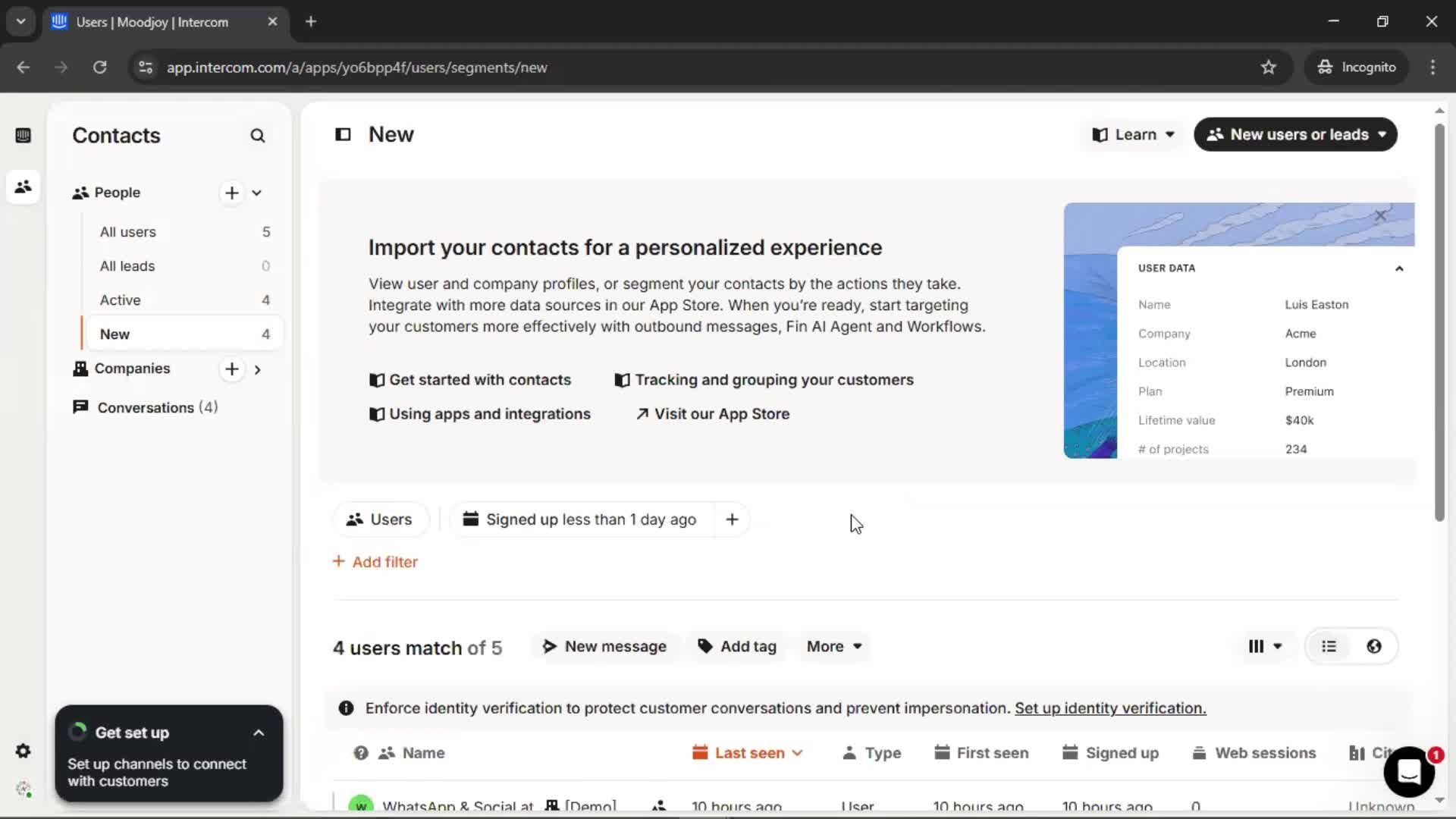 Adding a user screenshot