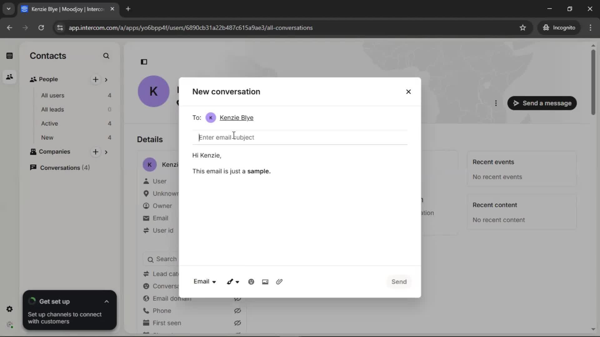 Adding a user screenshot