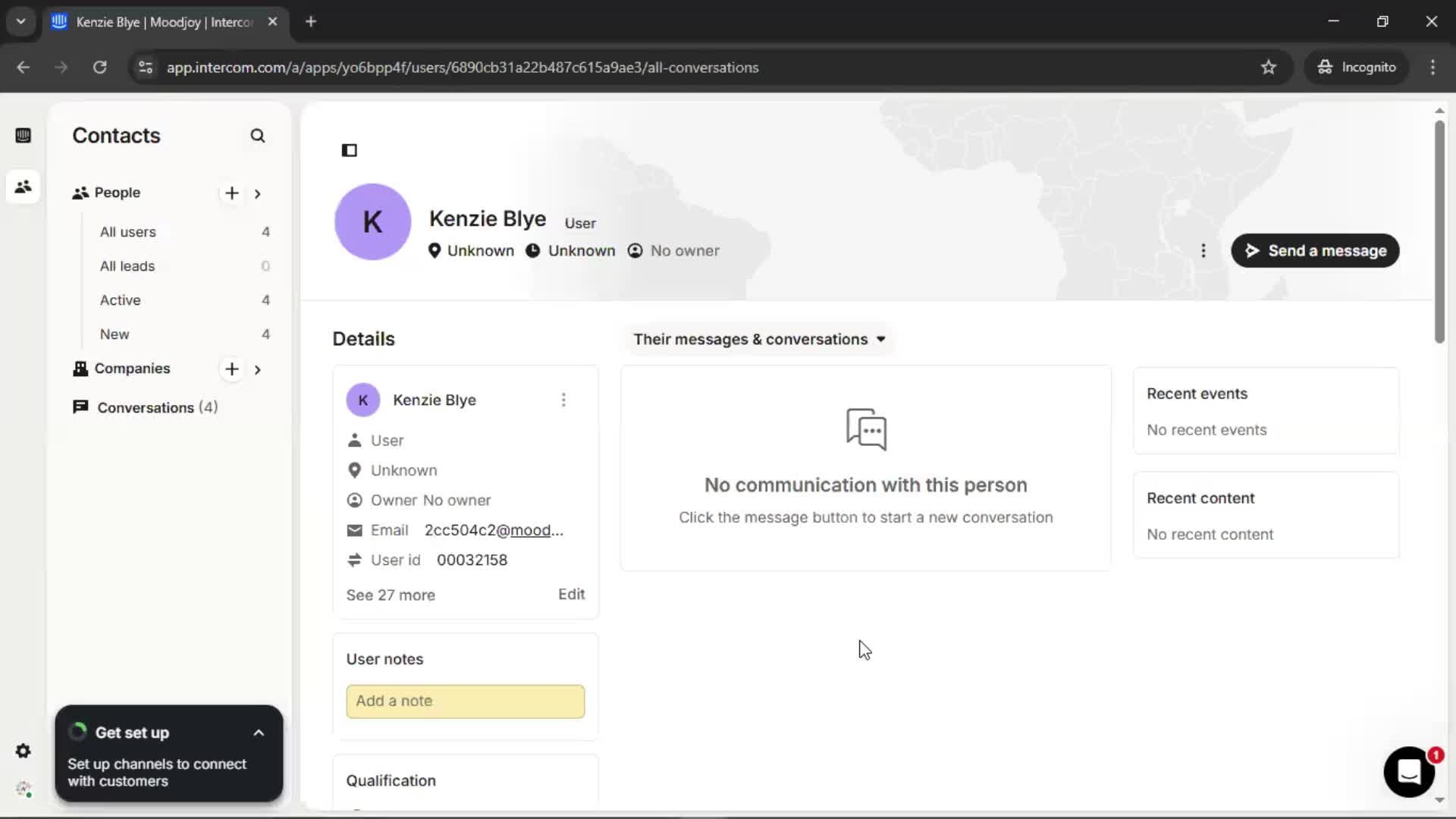 Adding a user screenshot