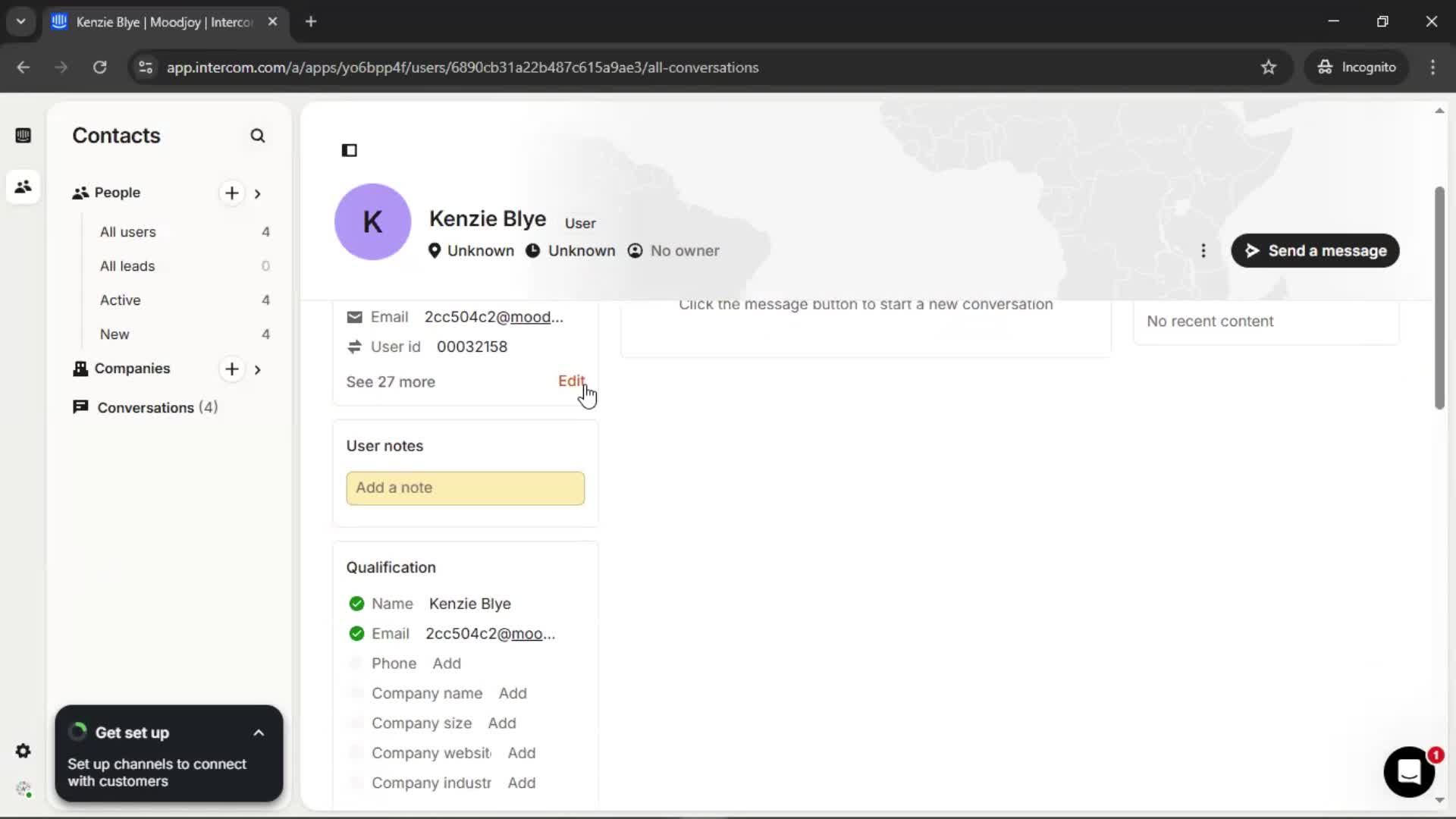 Adding a user screenshot