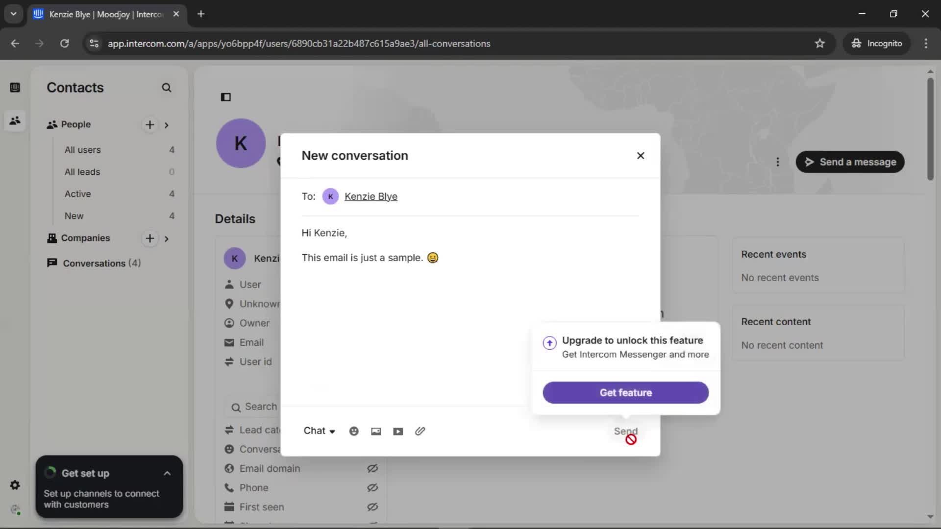 Adding a user screenshot
