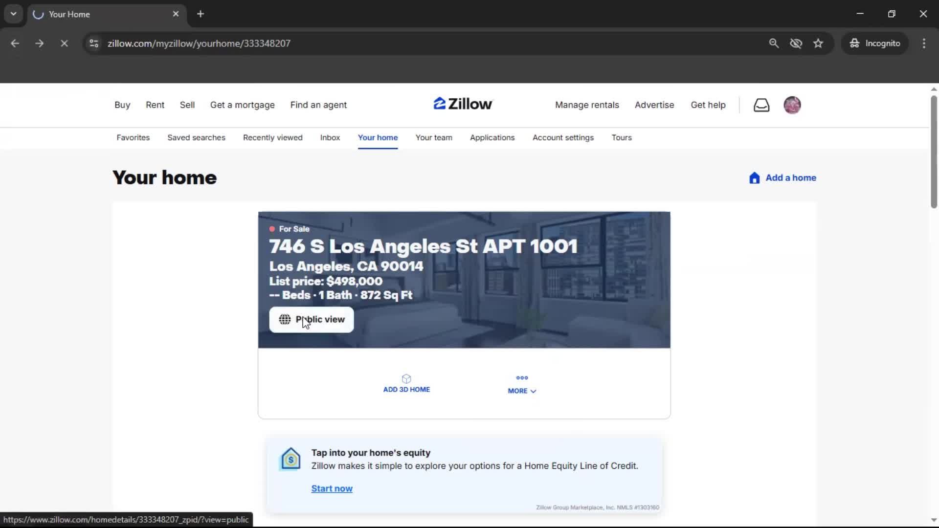 Adding an address screenshot