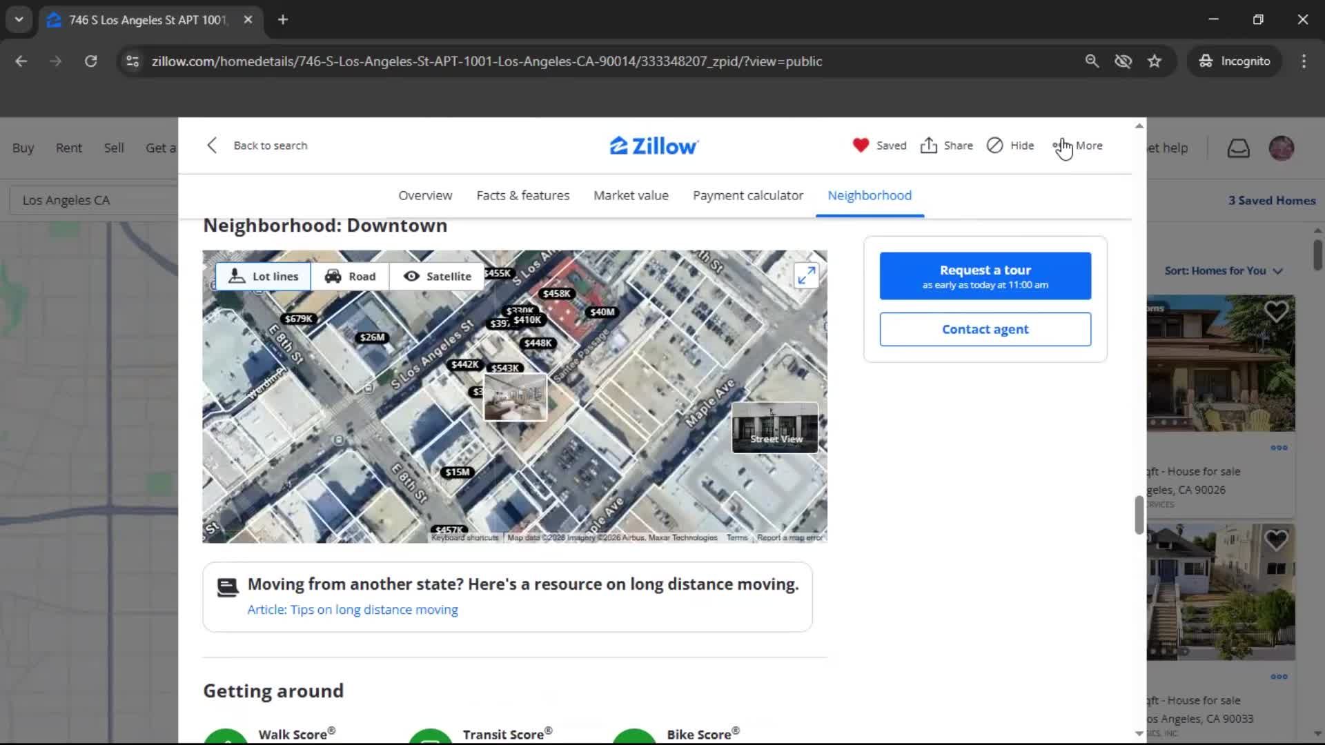 Adding an address screenshot