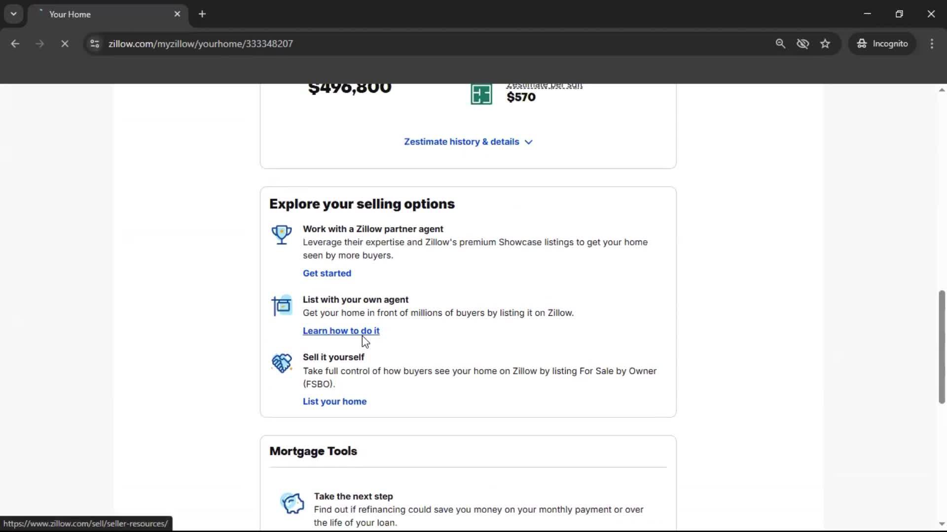 Adding an address screenshot