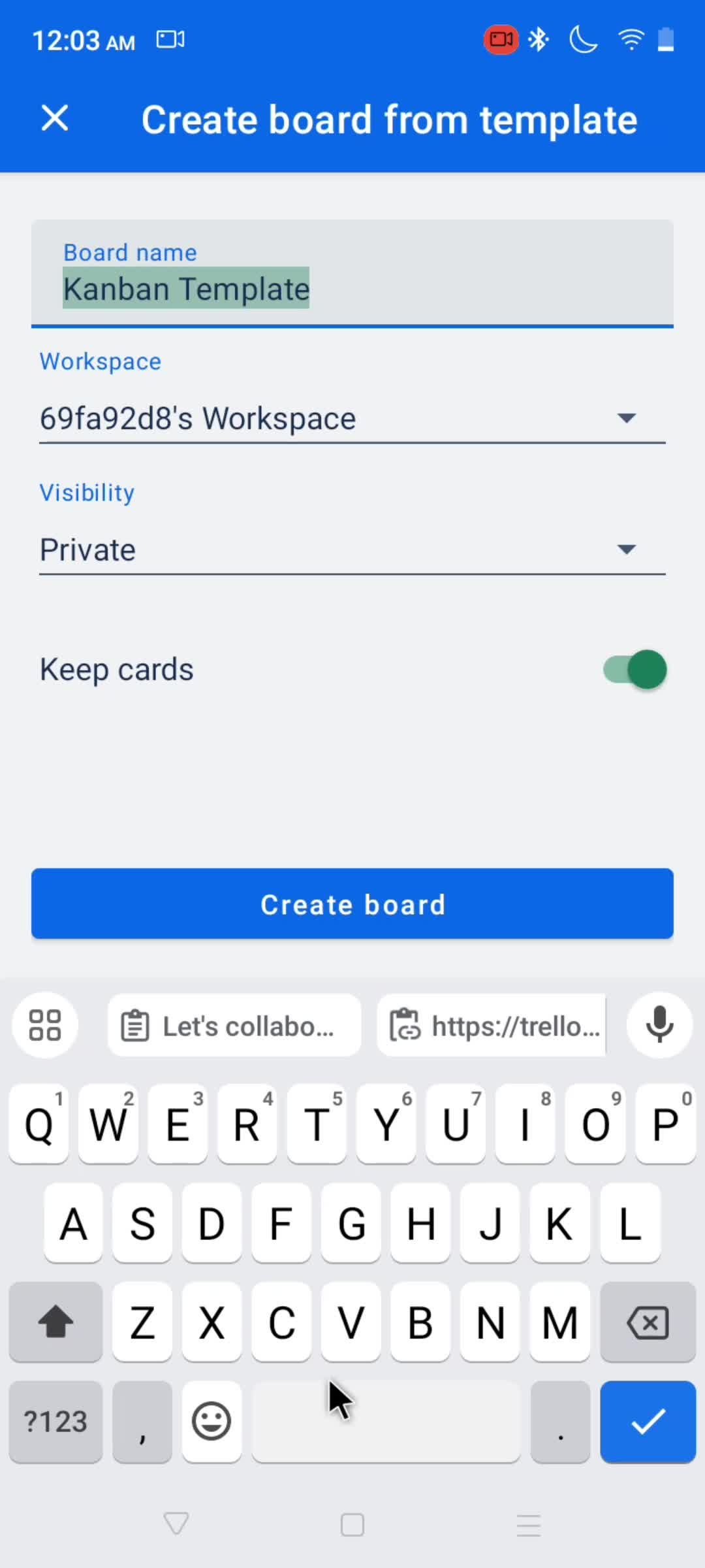 Adding an account screenshot