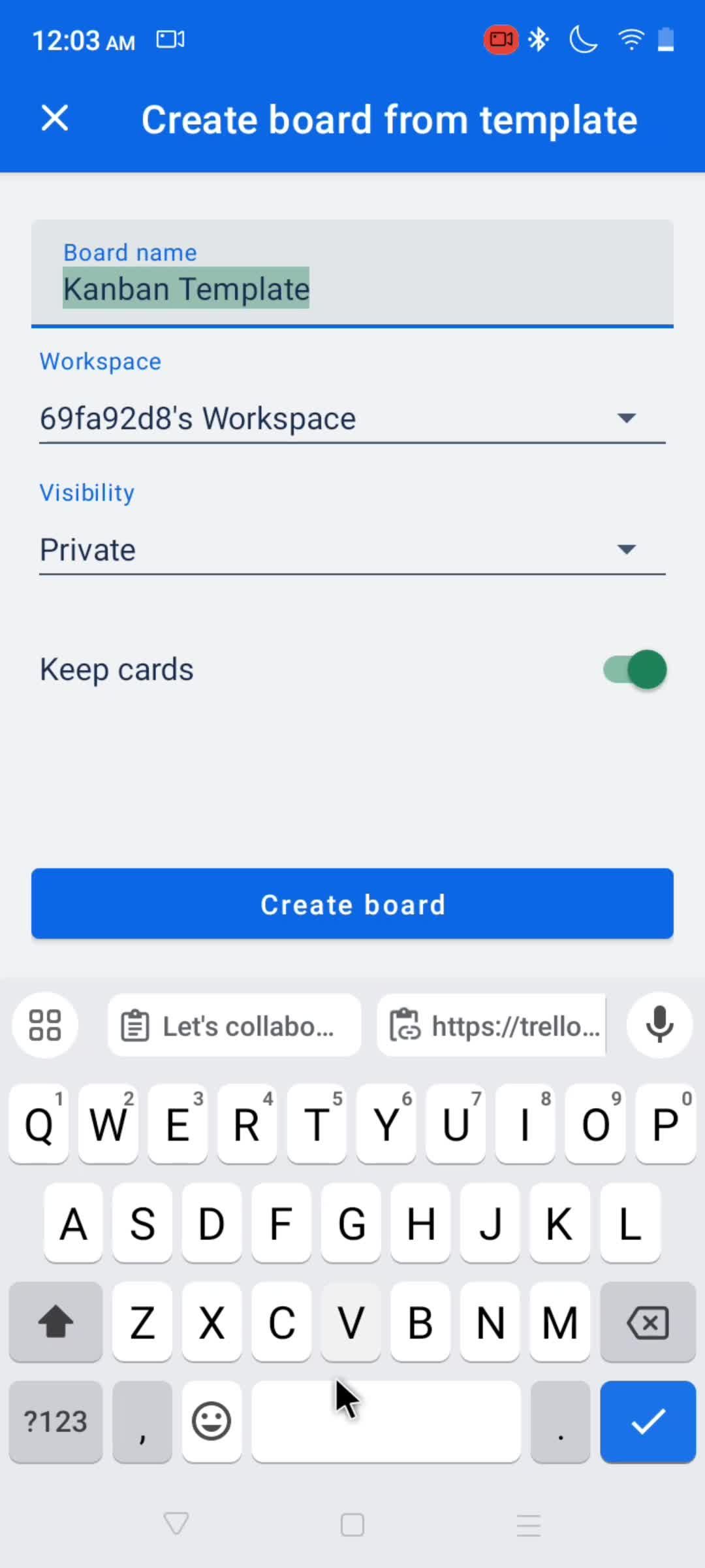 Adding an account screenshot