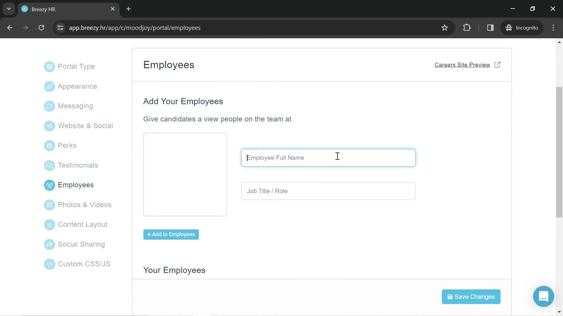 Adding an employee on Breezy HR video thumbnail