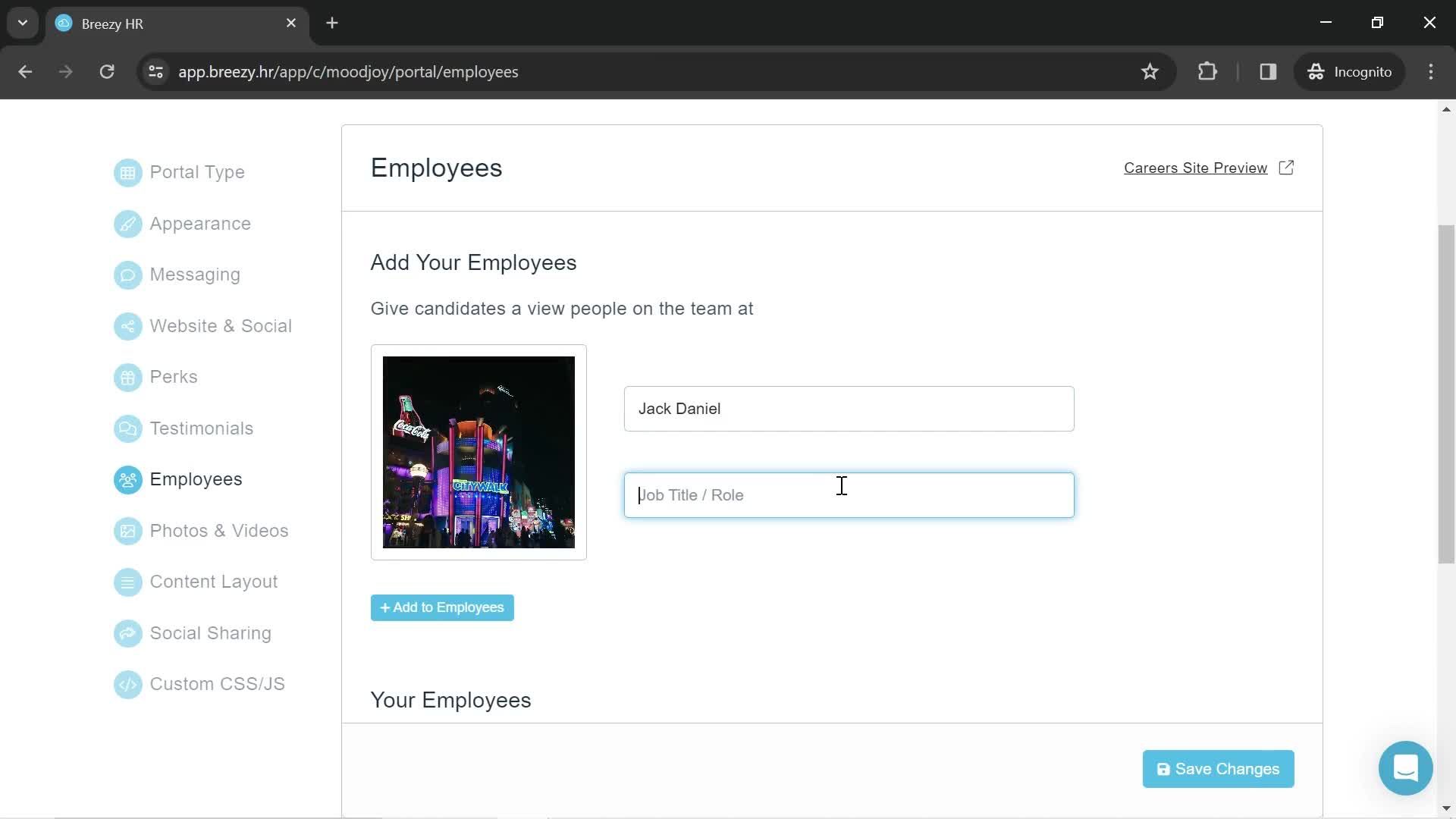 Adding an employee on Breezy HR video thumbnail