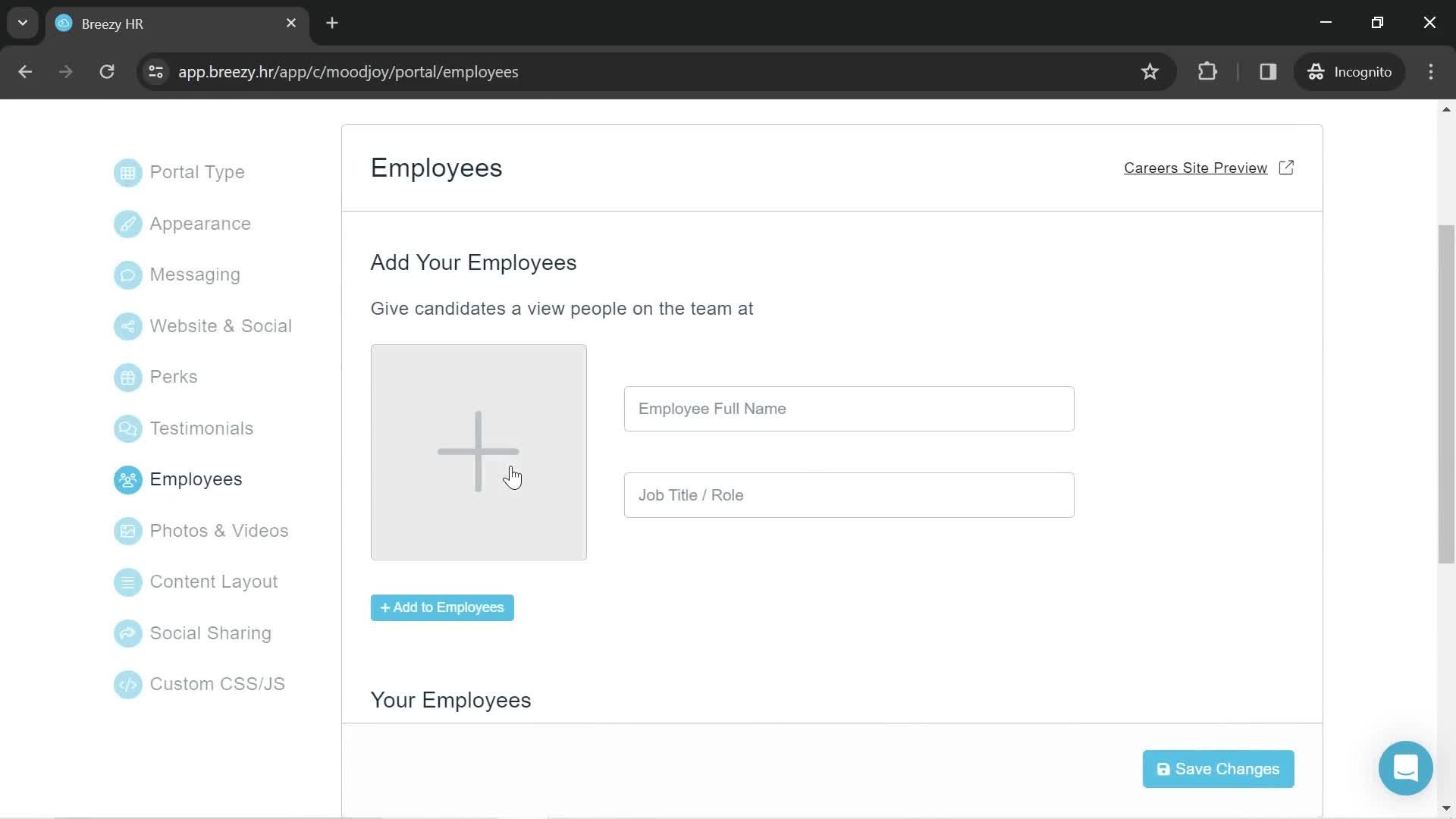 Adding an employee on Breezy HR video thumbnail