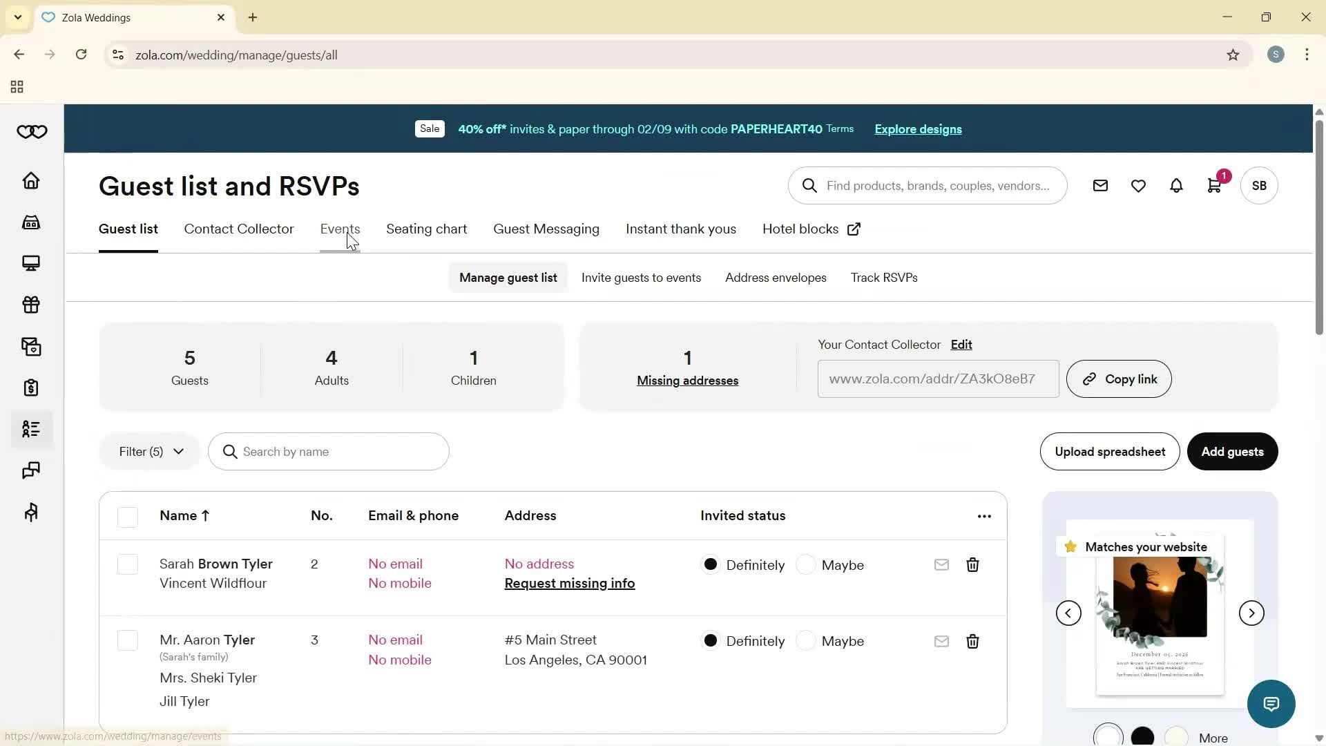 Creating an event screenshot