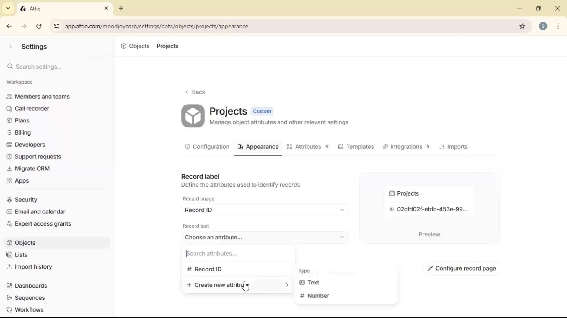 Adding objects screenshot
