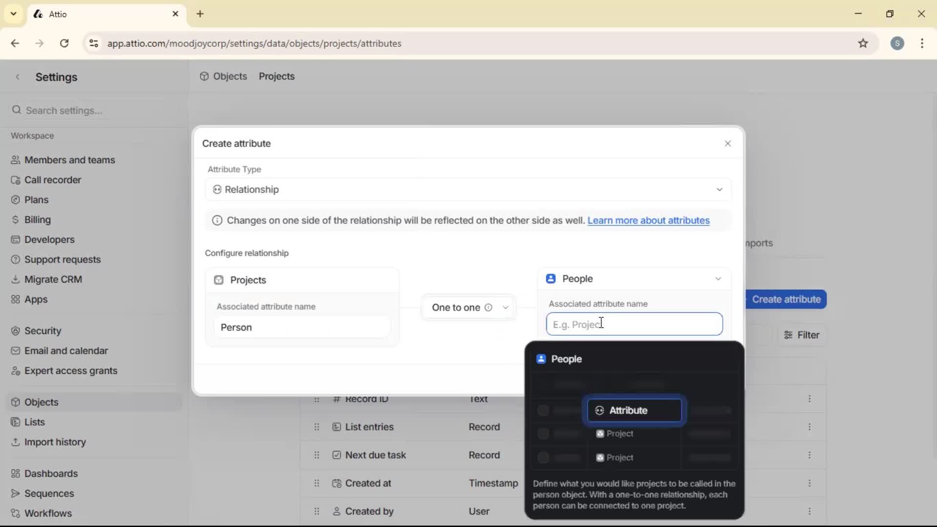 Adding objects screenshot