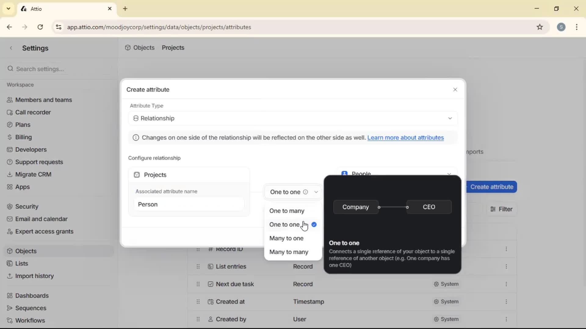 Adding objects screenshot