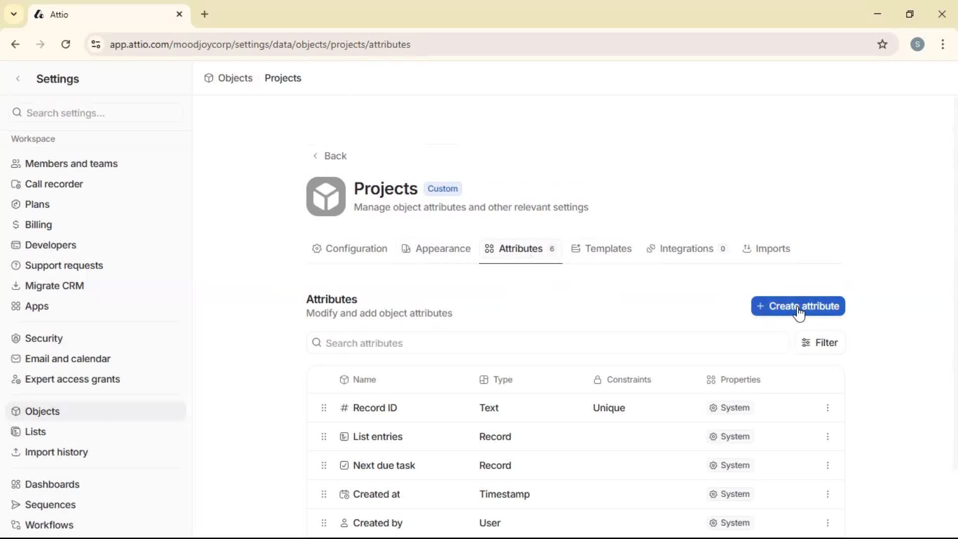 Adding objects screenshot