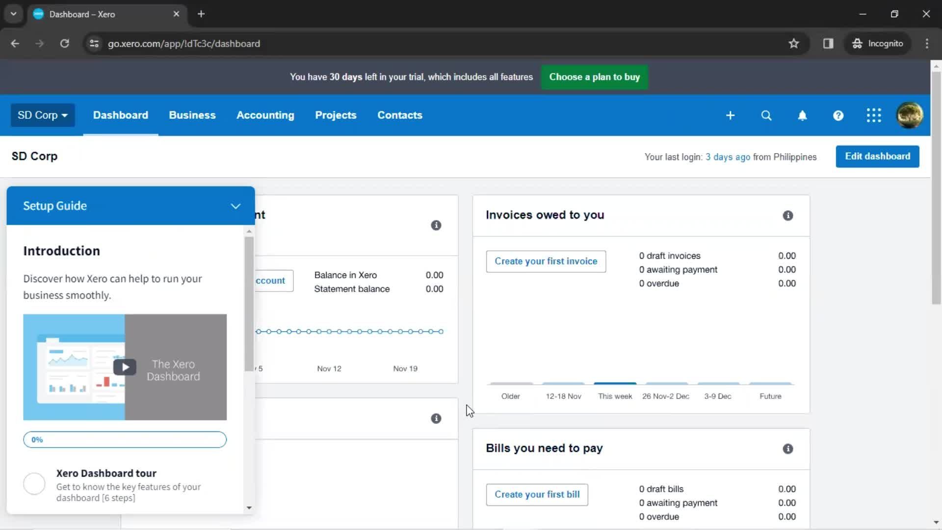 Adding a new organization screenshot