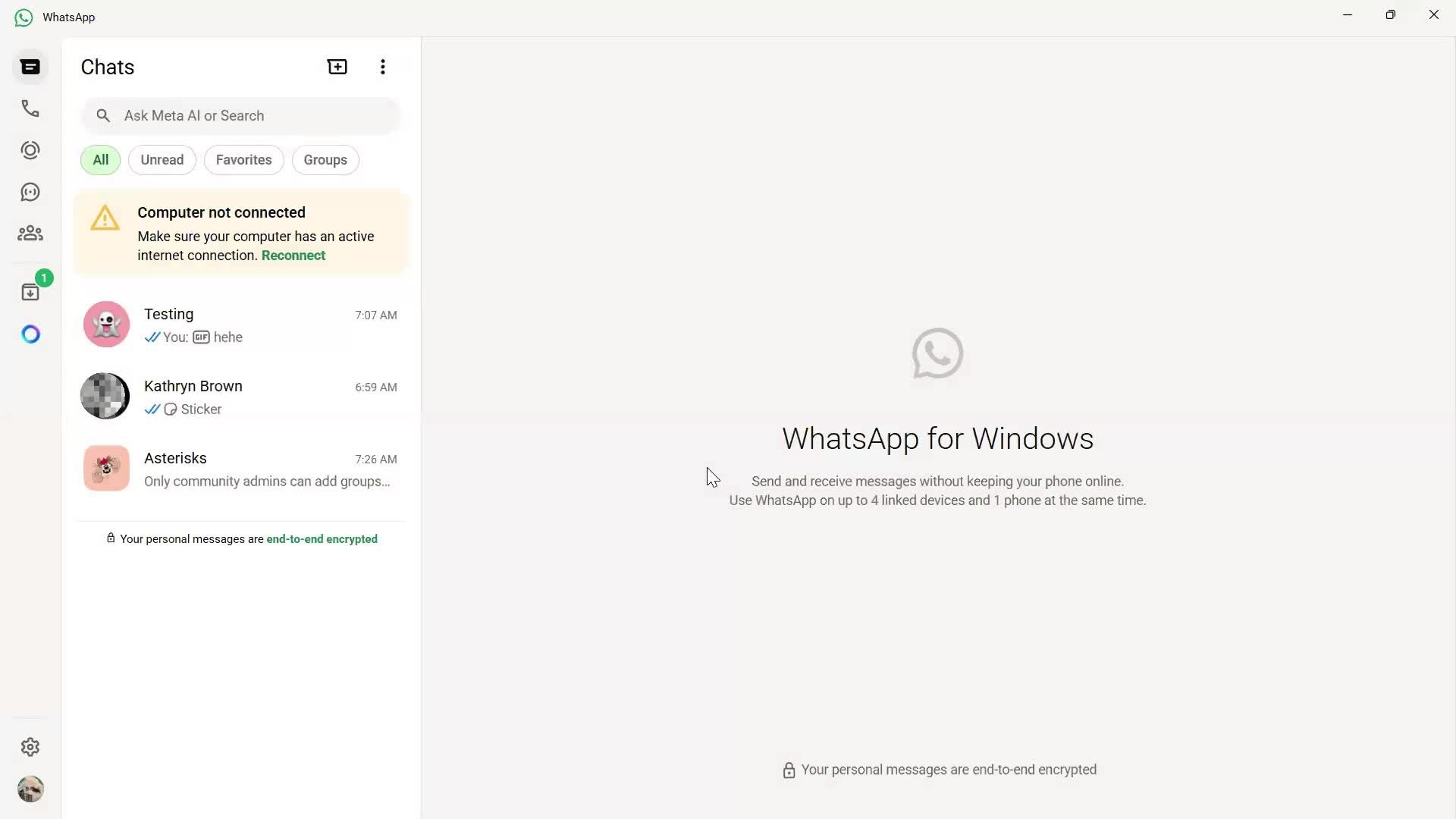 Adding password screenshot