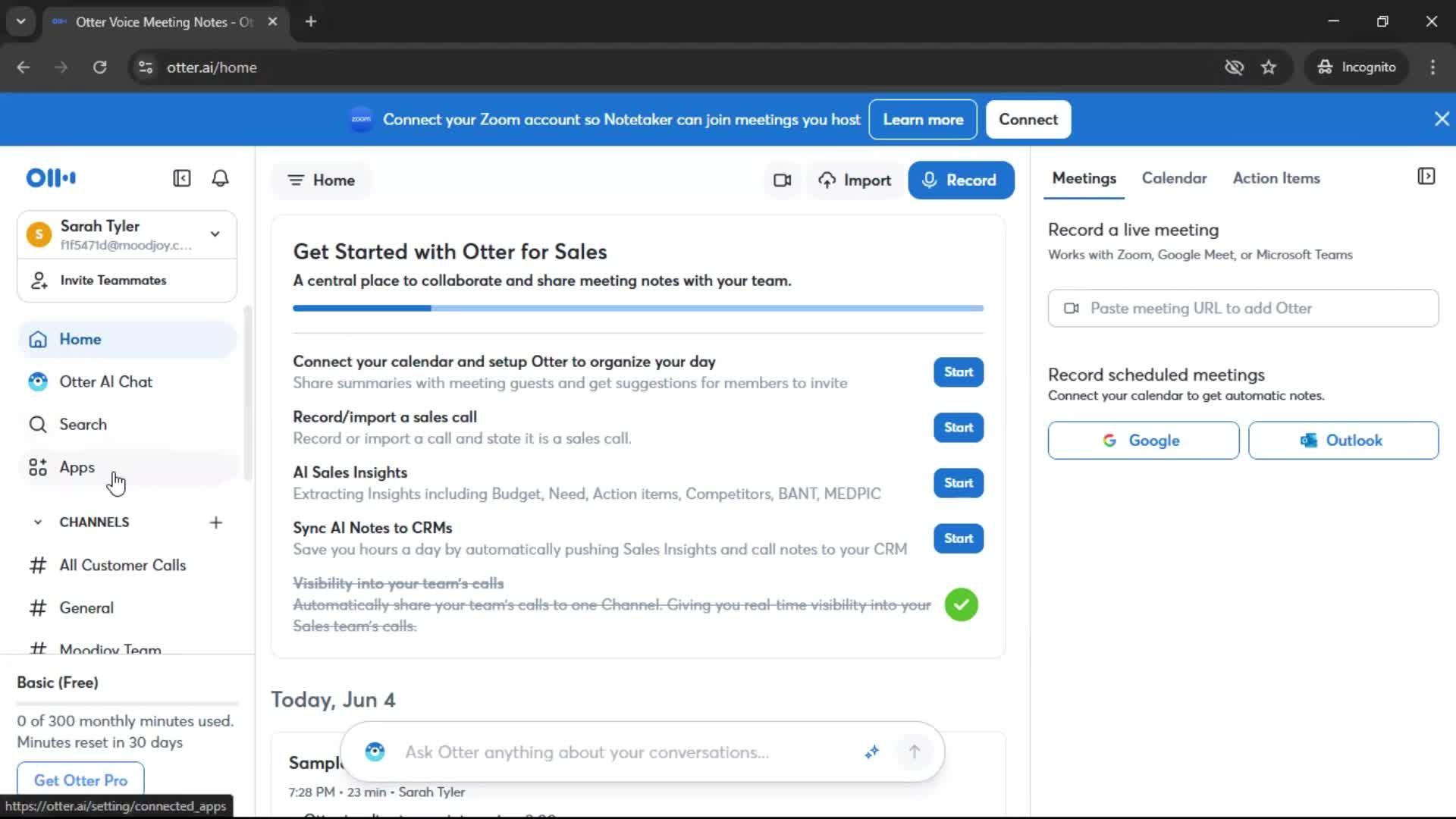 Integrations screenshot