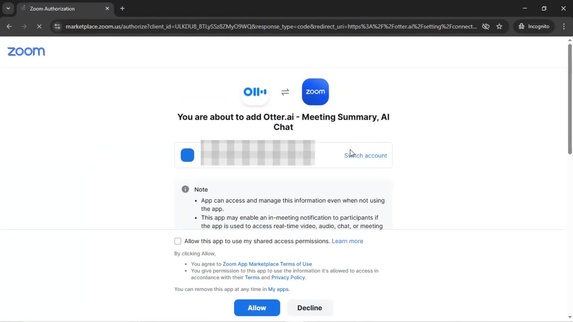 Integrations screenshot