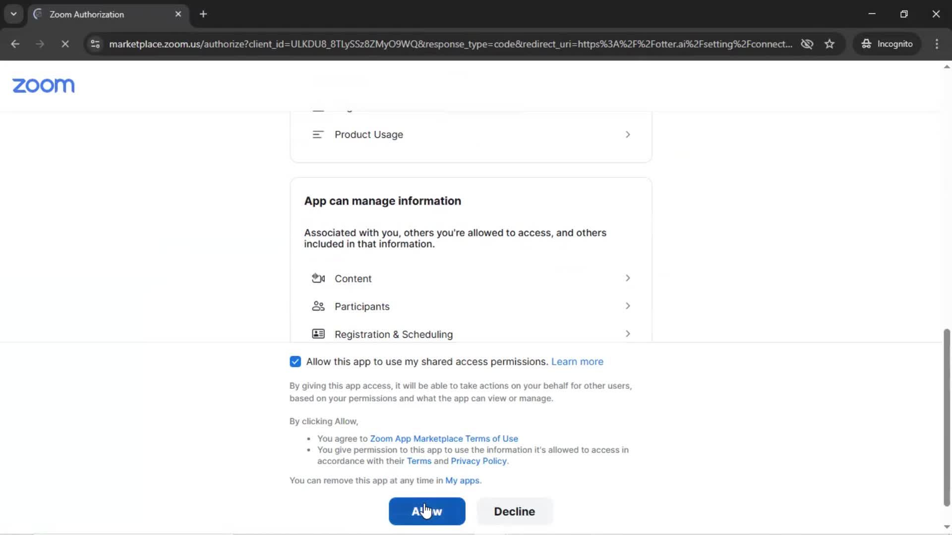Integrations screenshot
