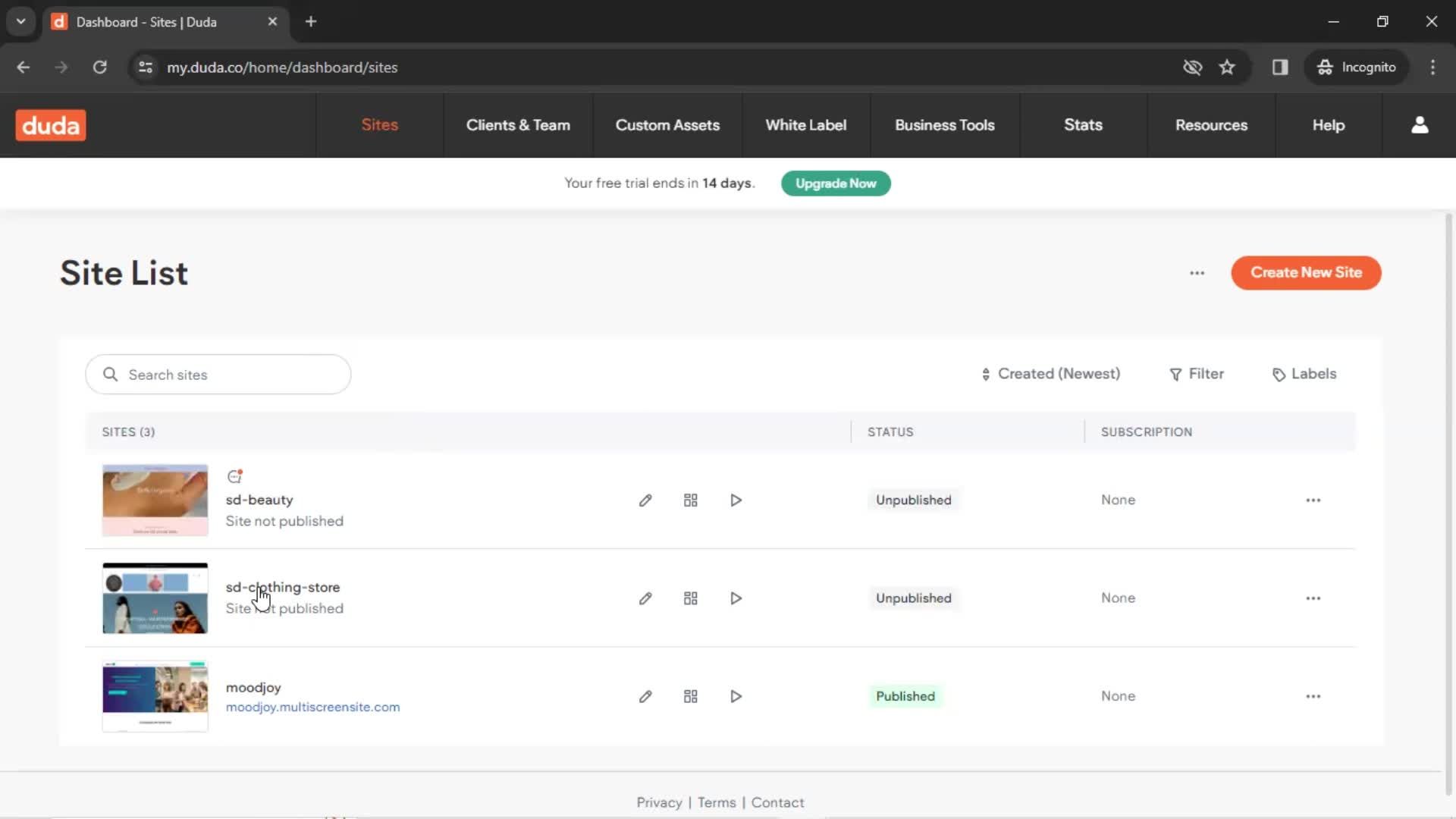 Adding categories on Duda video thumbnail