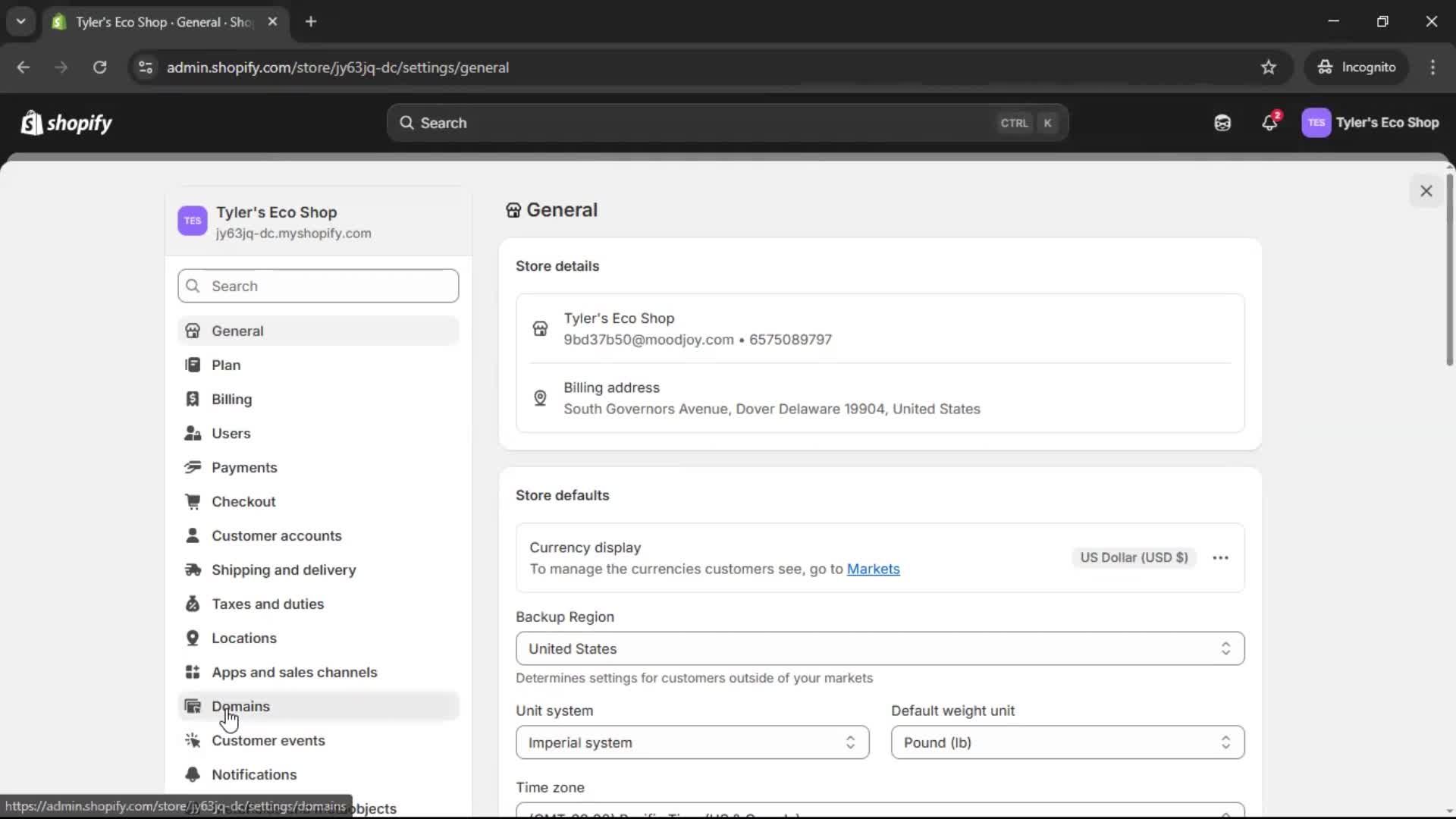 Adding a custom domain on Shopify video thumbnail