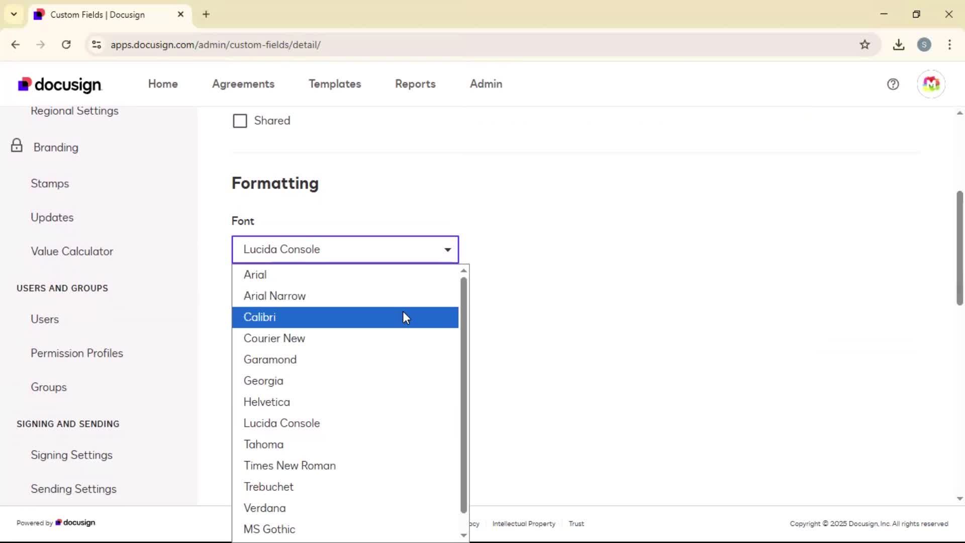 Adding document field on Docusign video thumbnail