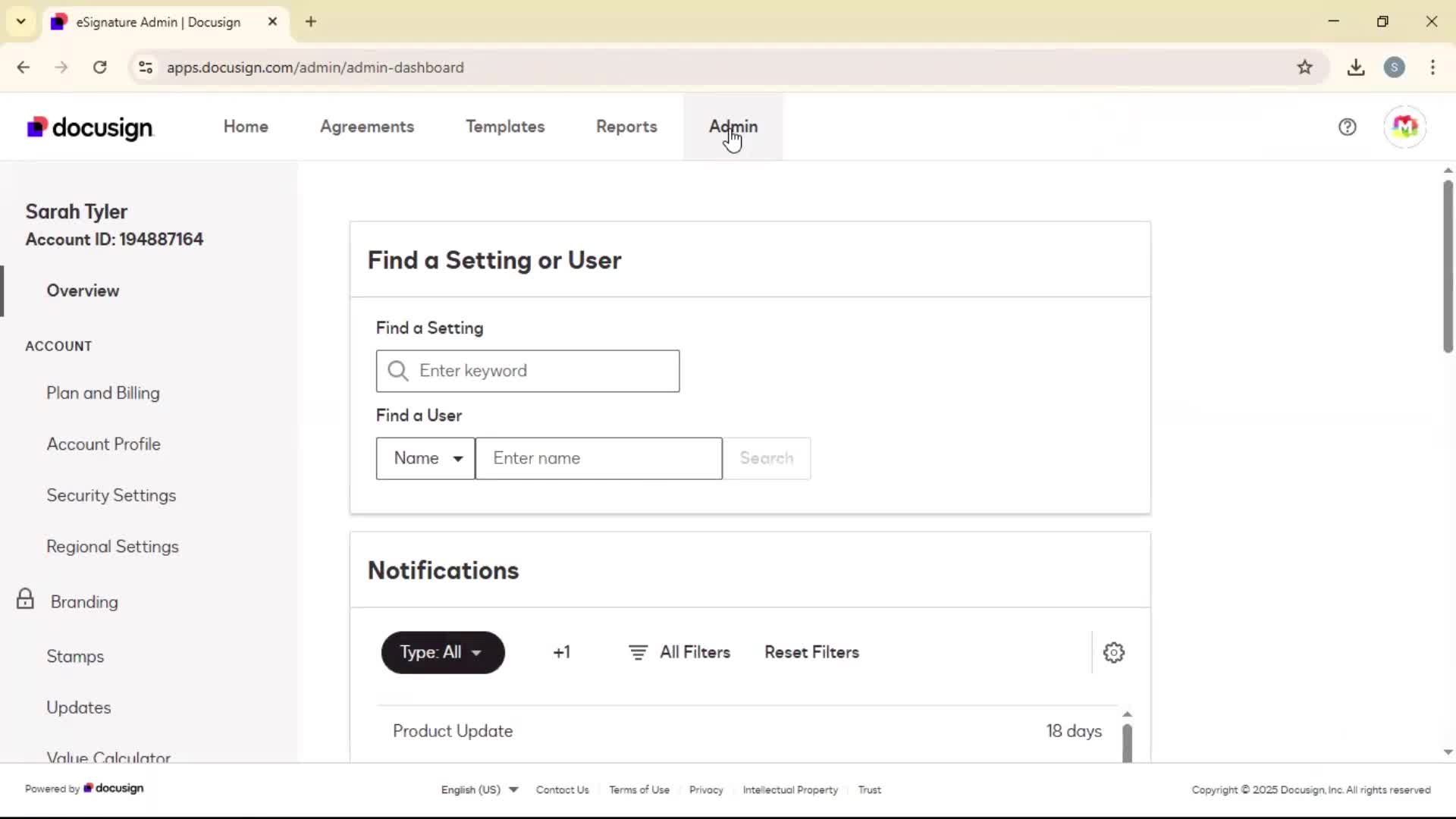 Adding envelope custom fields on Docusign video thumbnail