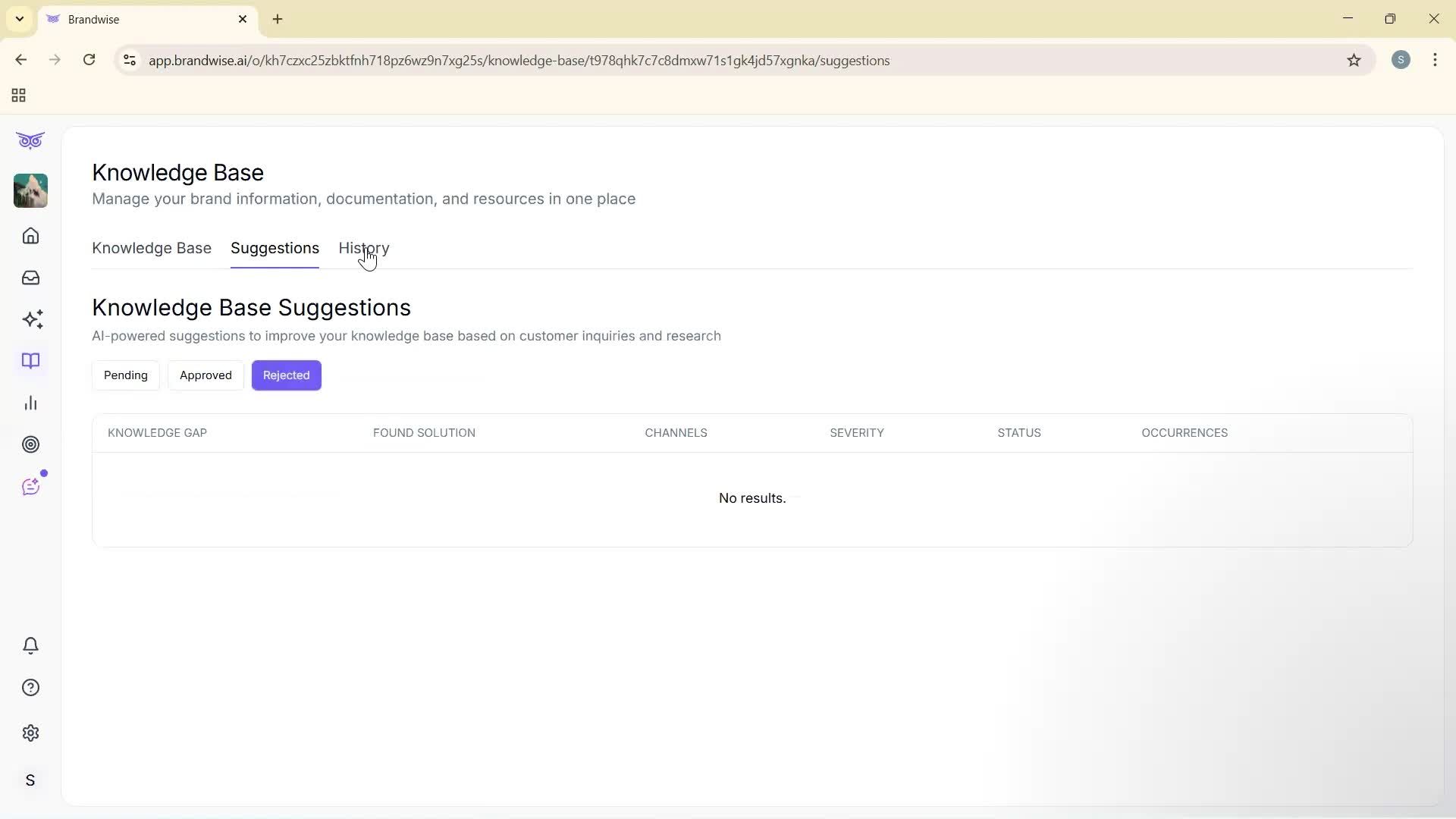 Creating a knowledge base screenshot