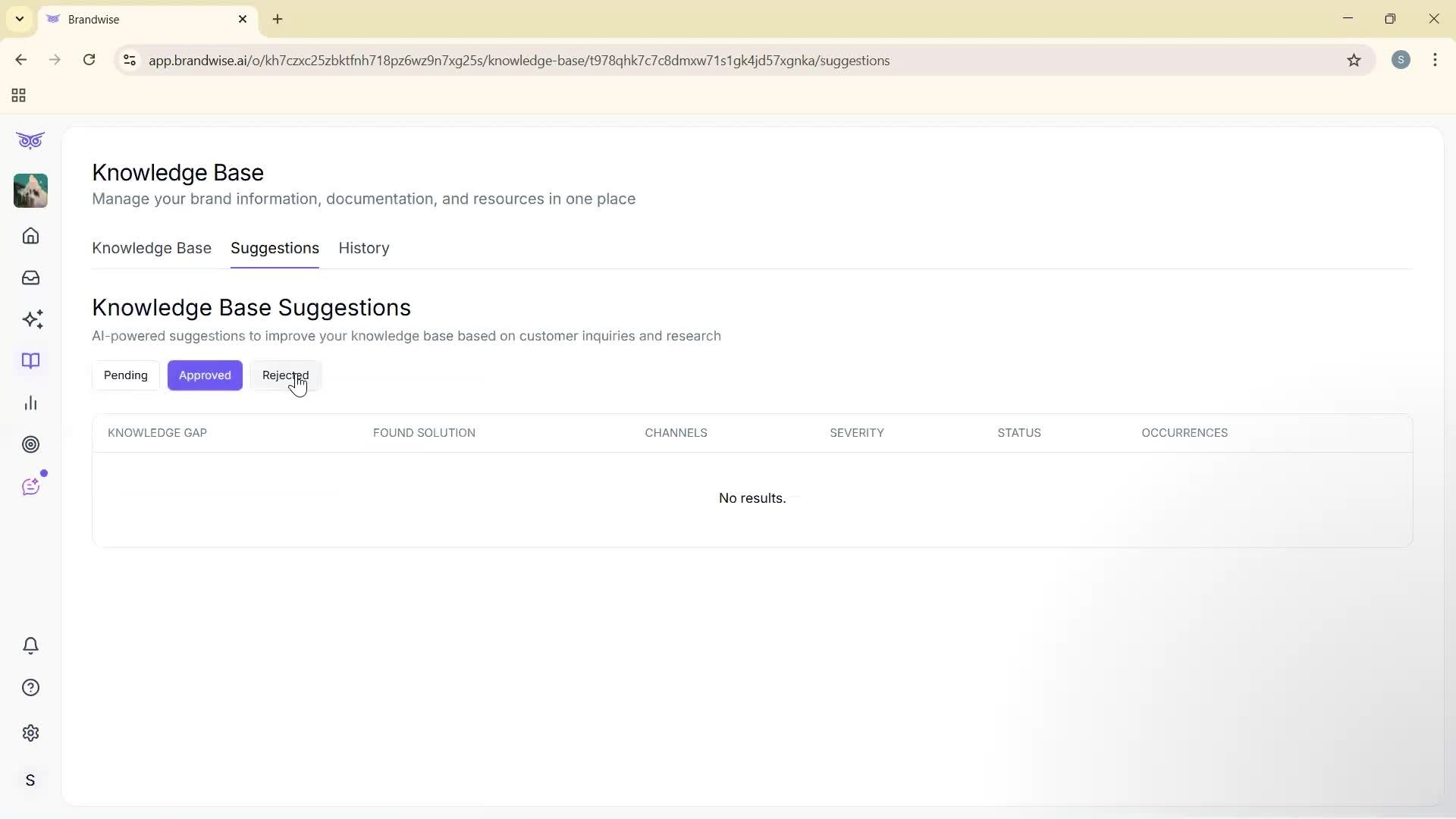 Creating a knowledge base screenshot