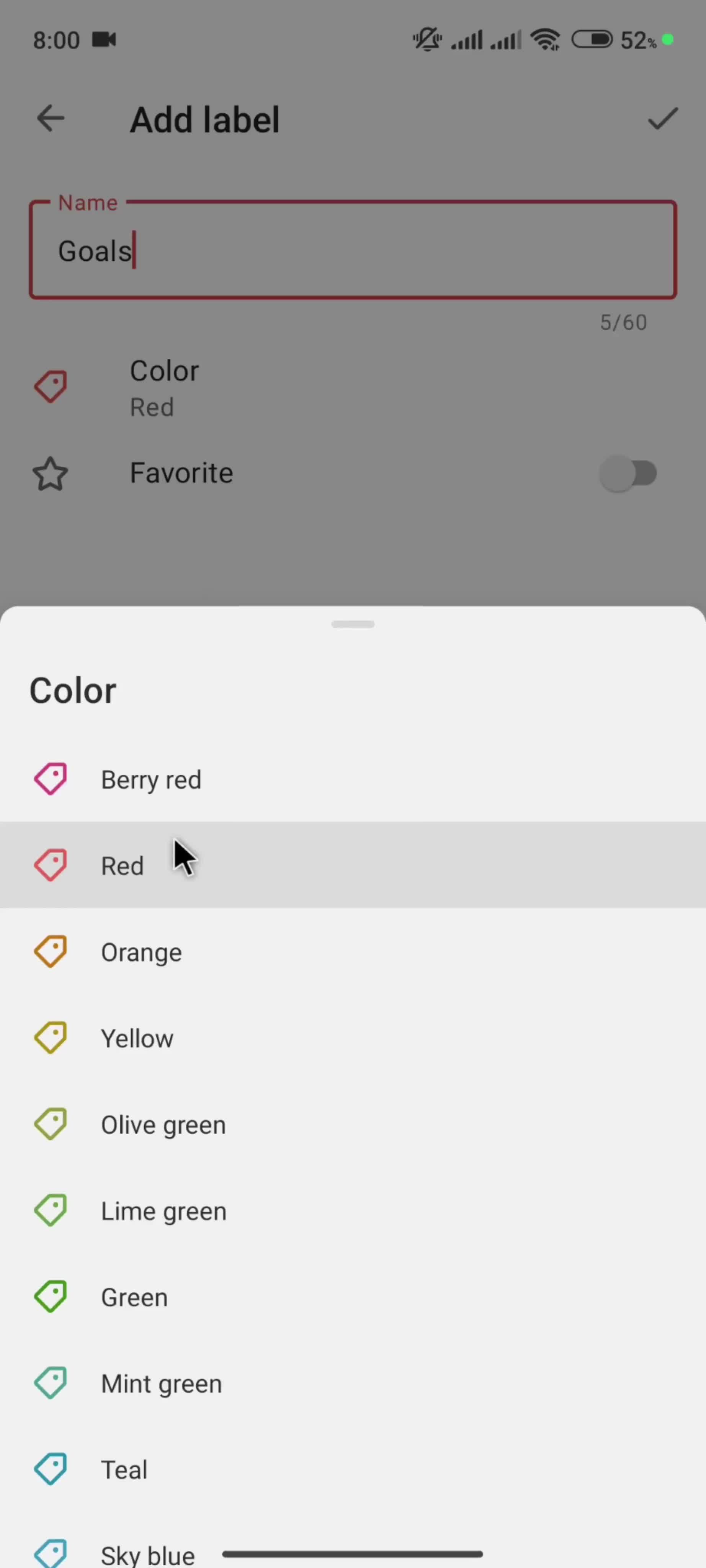 Adding tags screenshot