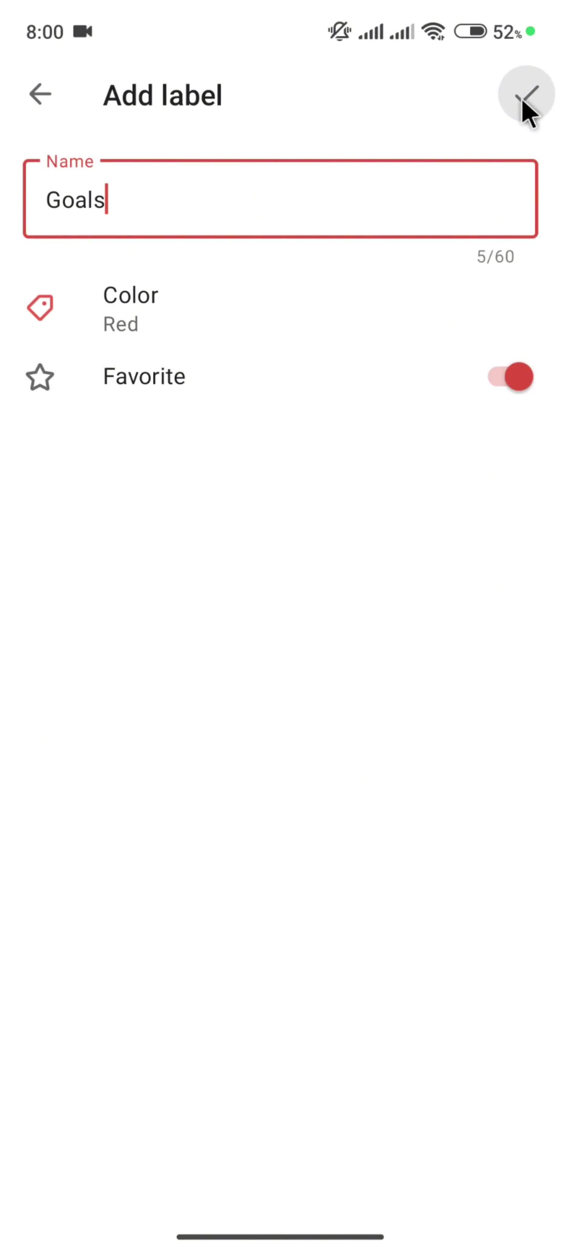 Adding tags screenshot