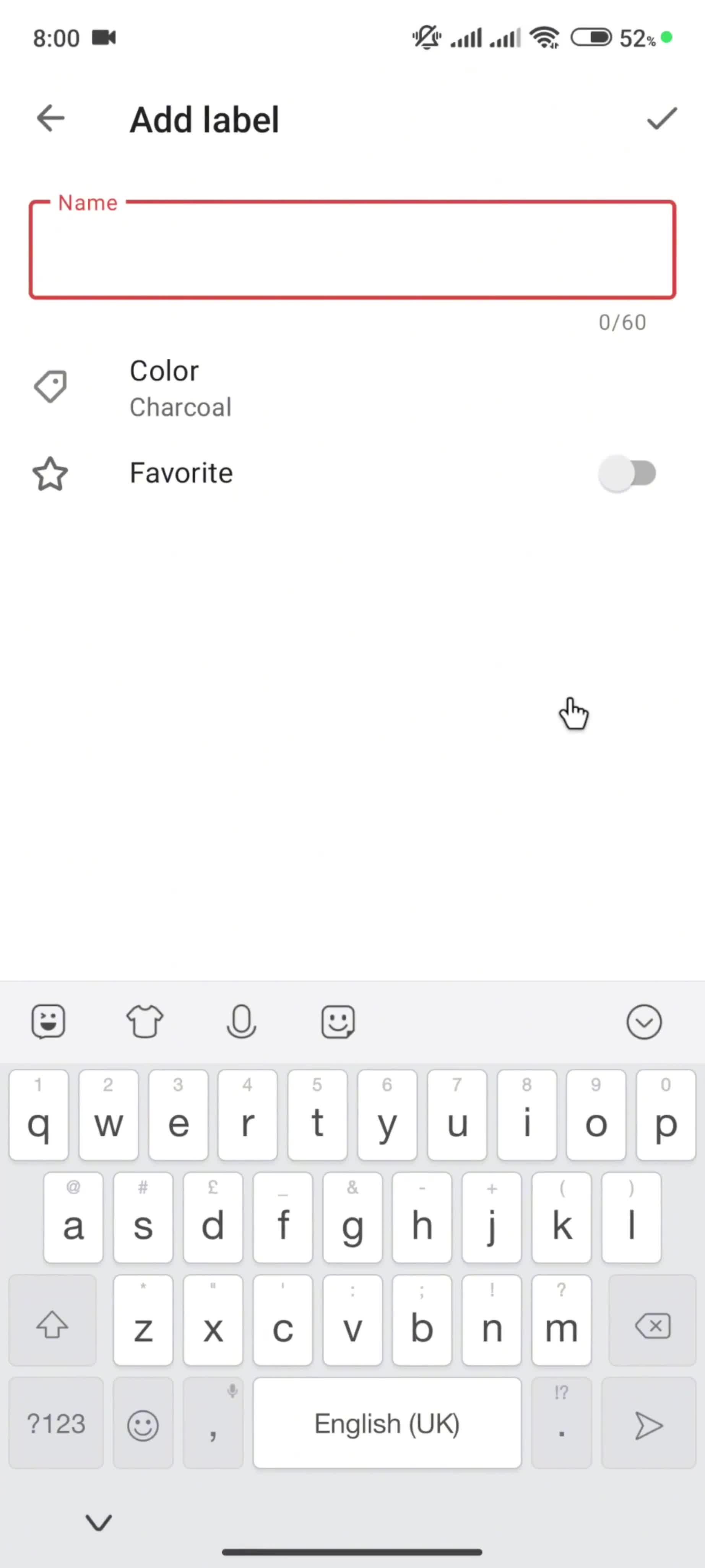 Adding tags screenshot